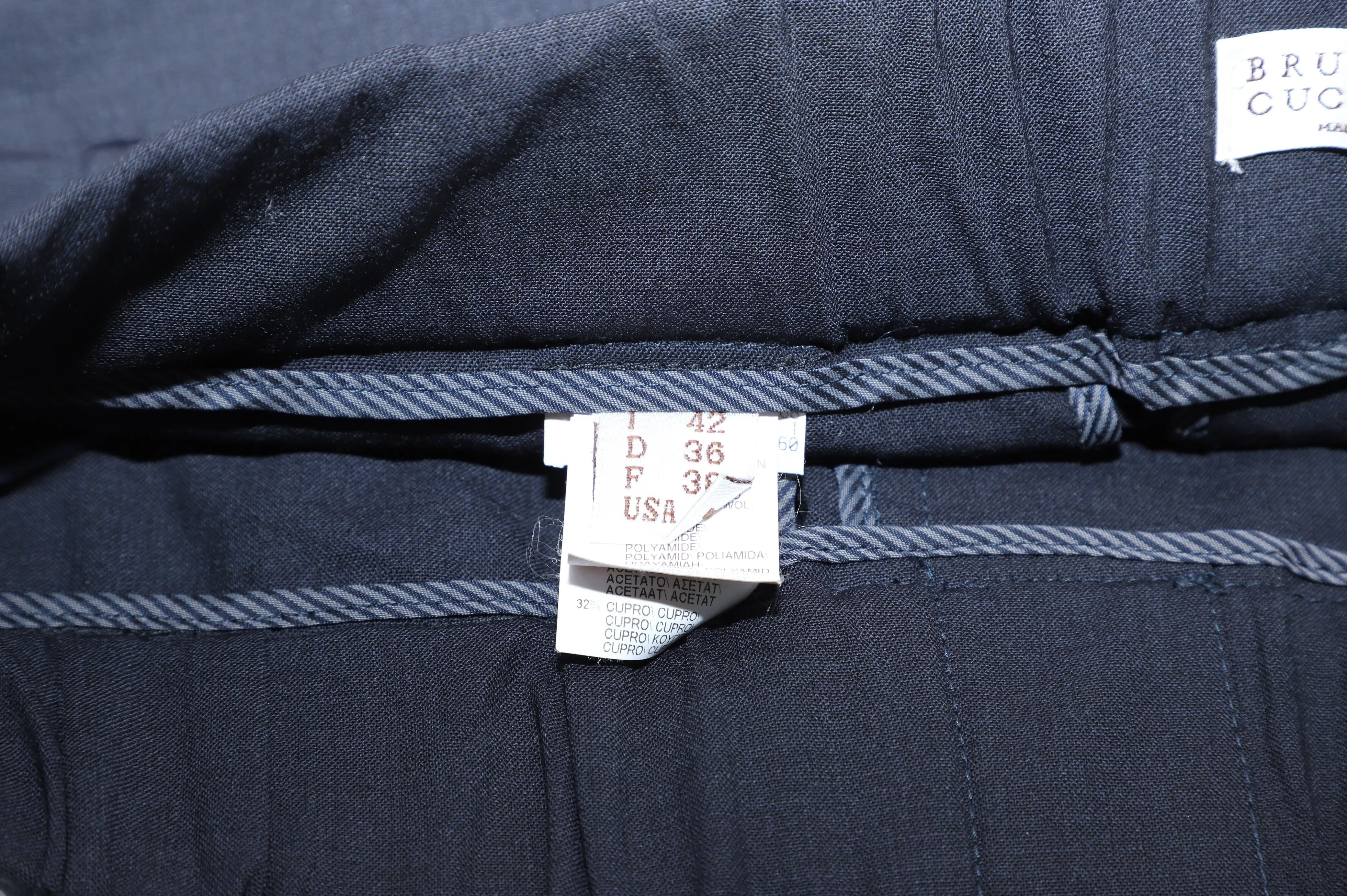 Women's Brunello Cucinelli Trousers in Navy Blue Wool - Image 8