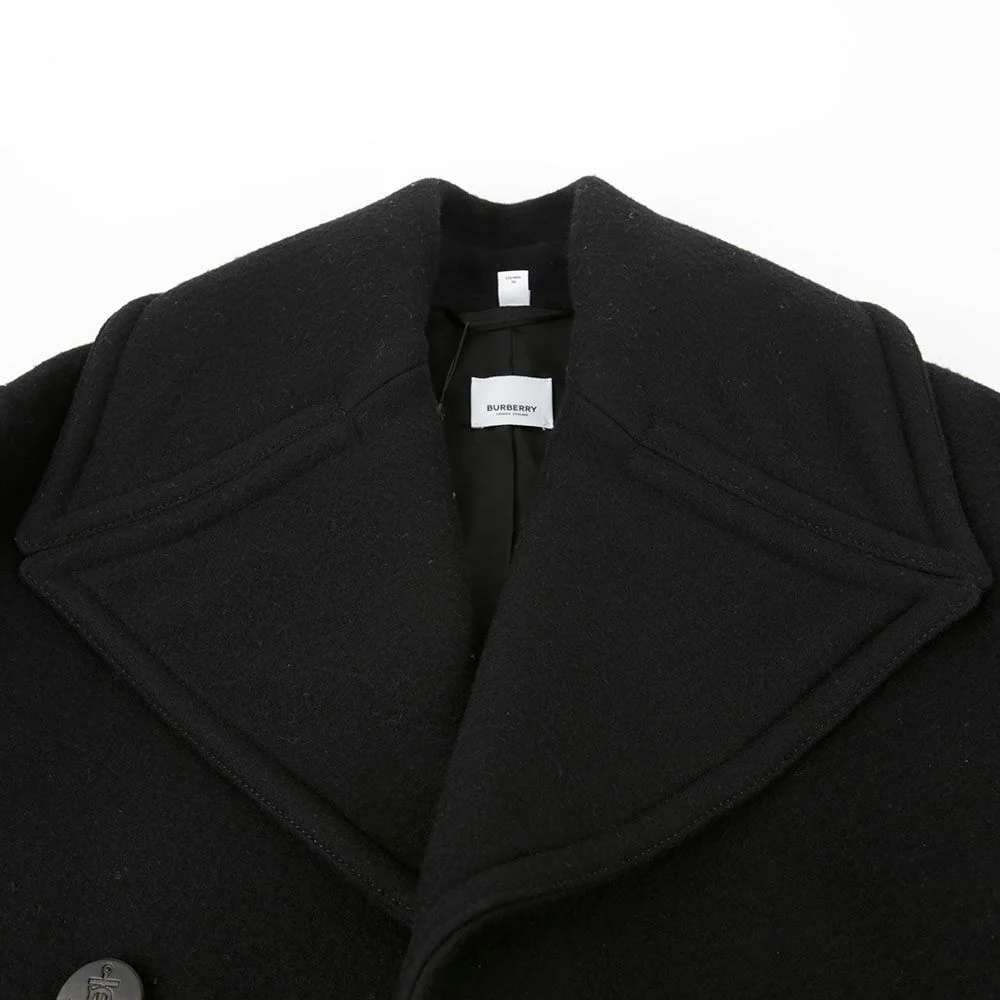 Women's Black Wool Oversized Coat - Image 3