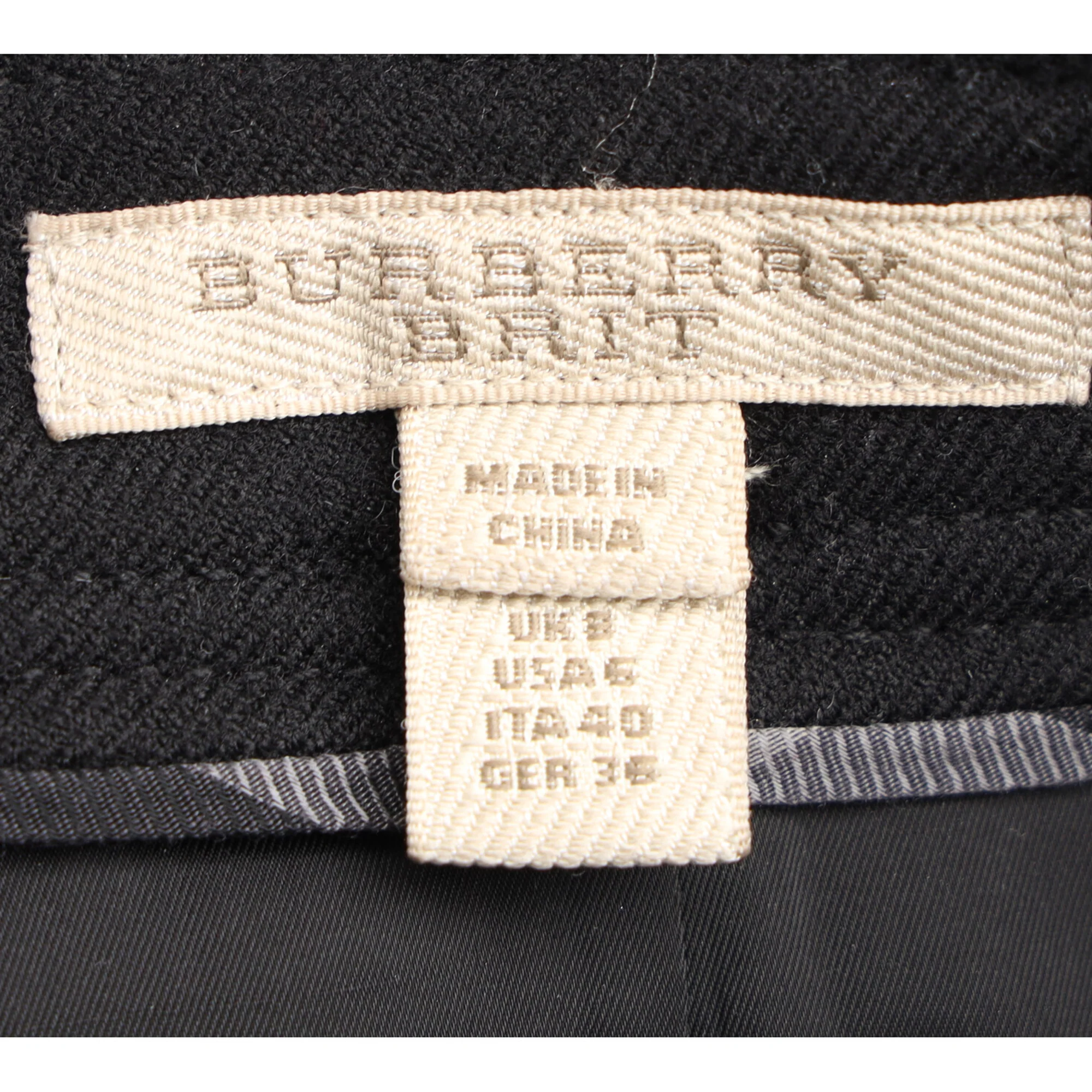 Women's Burberry Brit Pencil Skirt in Black Wool - Image 3