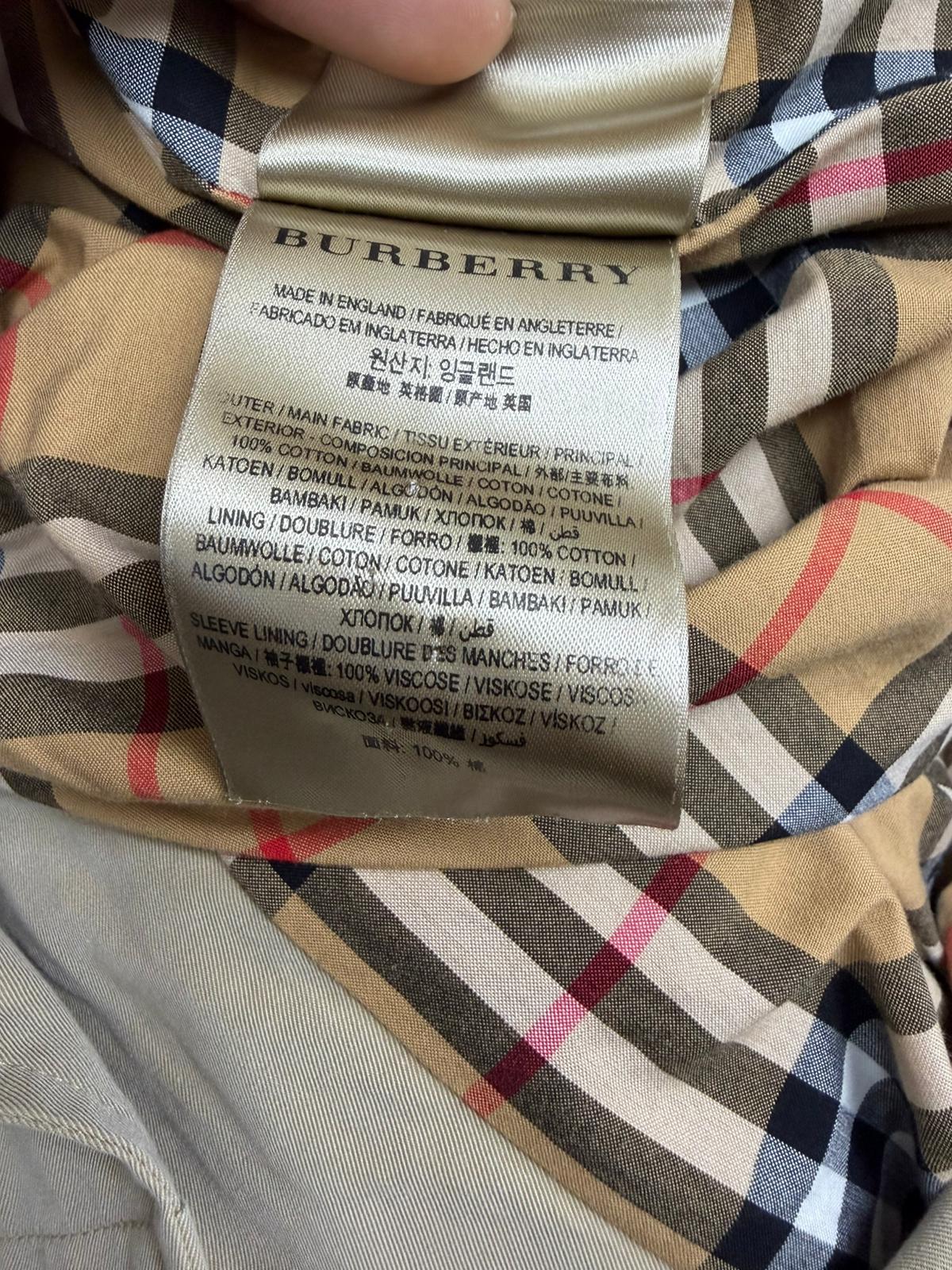 Women's Burberry Double-Breasted Belted Trench Coat in Beige Cotton - Image 10