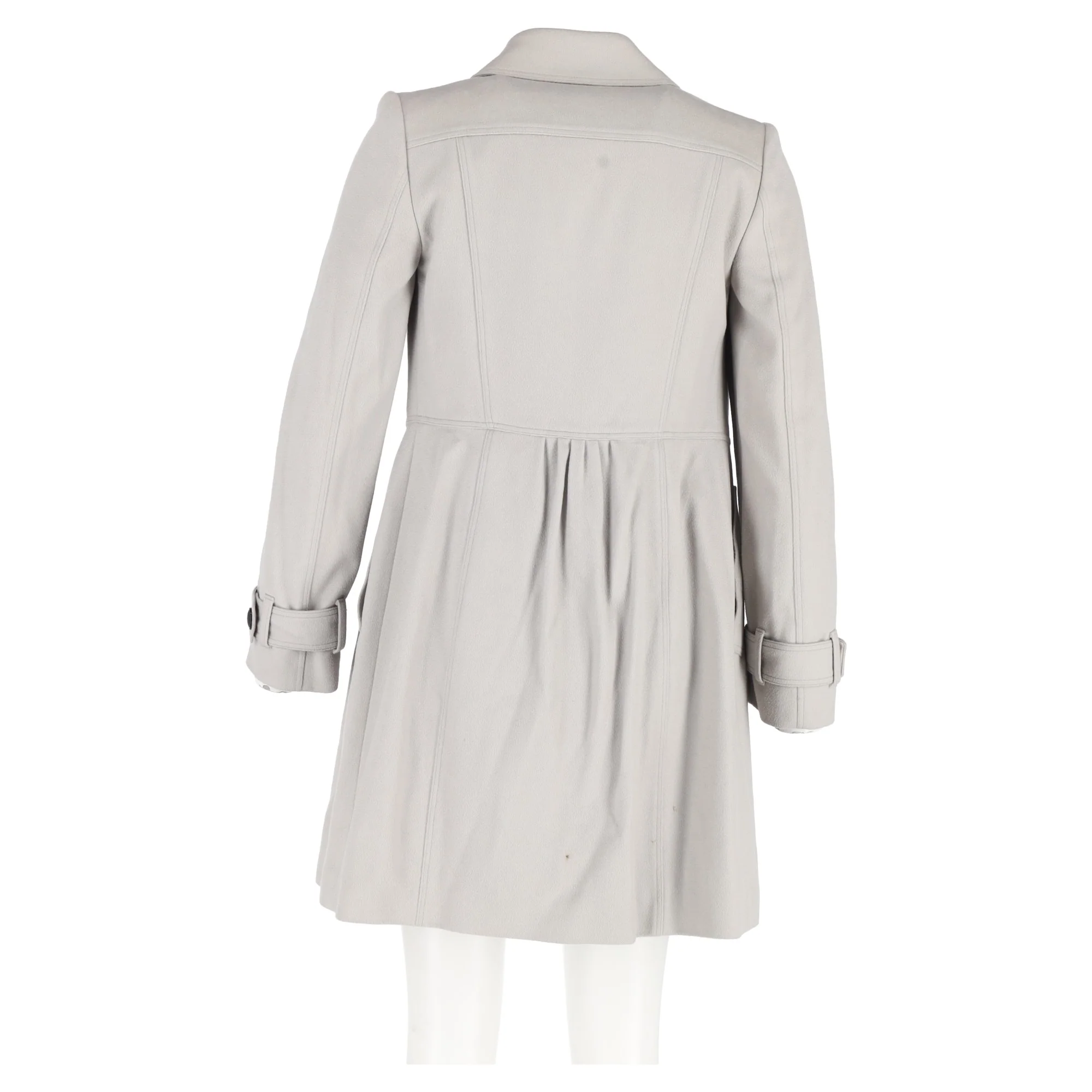 Women's Burberry Double Breasted Trench Jacket in Grey Cotton - Image 6