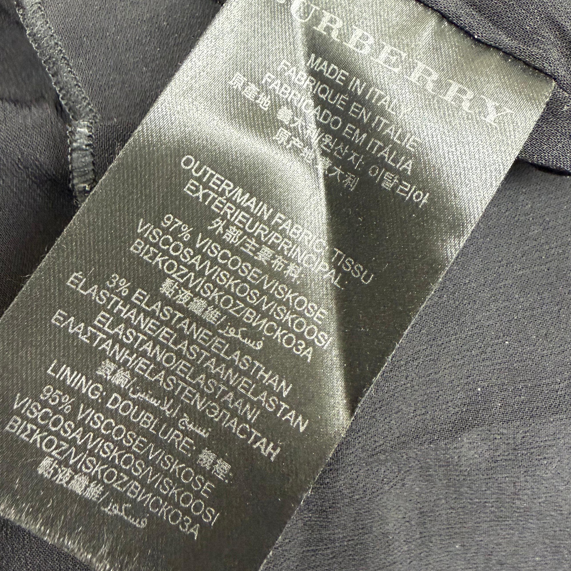 Women's Burberry Jewel-Embellished Sleeveless Midi Dress in Black Viscose - Image 4