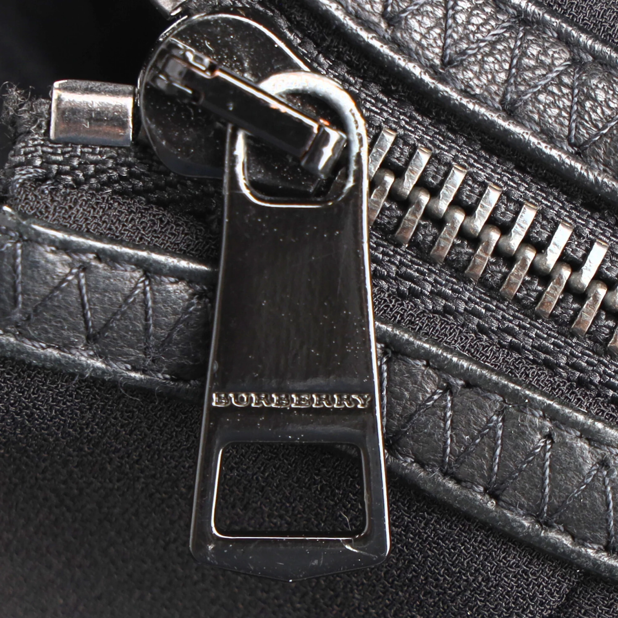 Women's Burberry Leather Trimmed Midi Pencil Skirt in Black Triacetate - Image 8