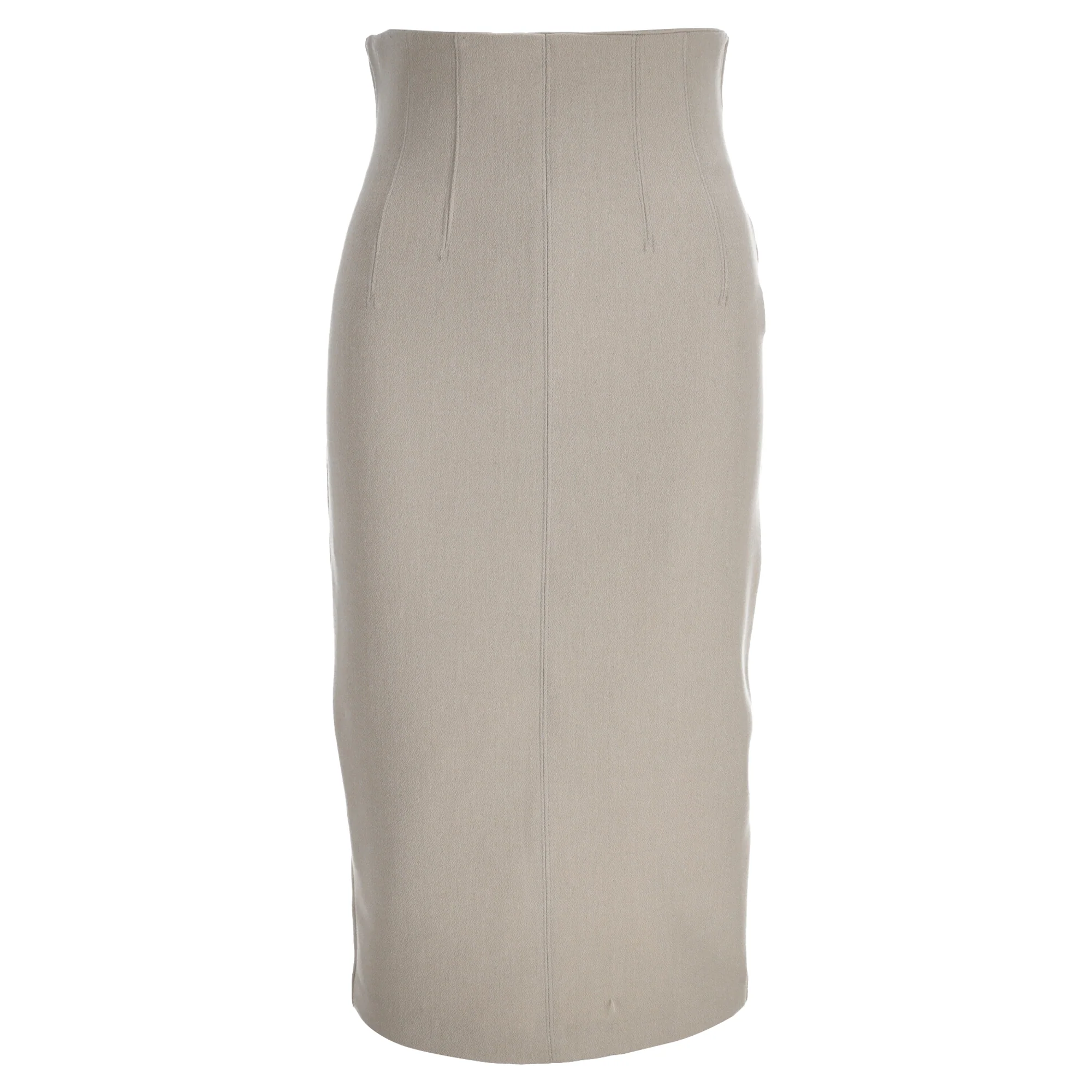 Women's Burberry London Midi Skirt in White Polyester