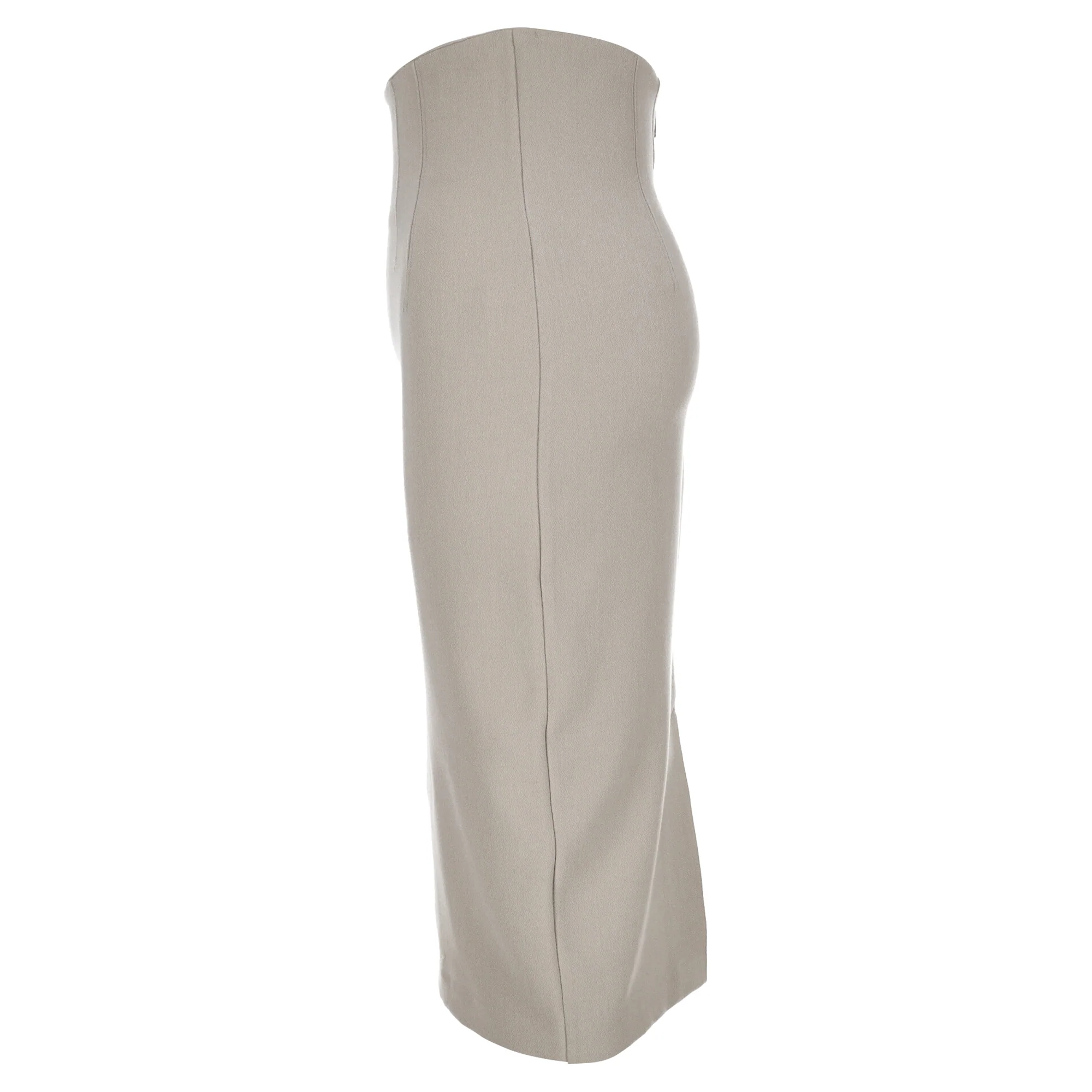 Women's Burberry London Midi Skirt in White Polyester - Image 2