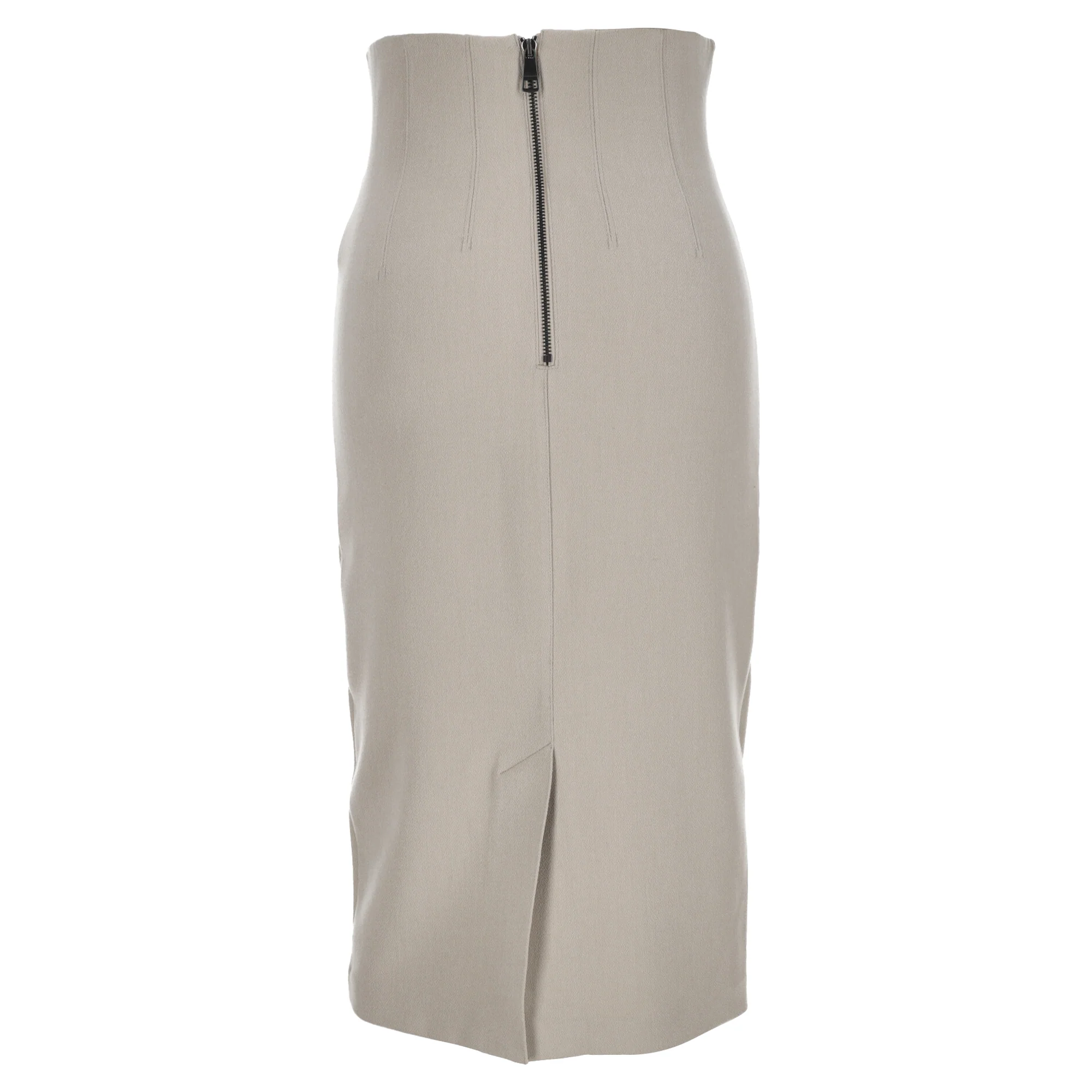 Women's Burberry London Midi Skirt in White Polyester - Image 3