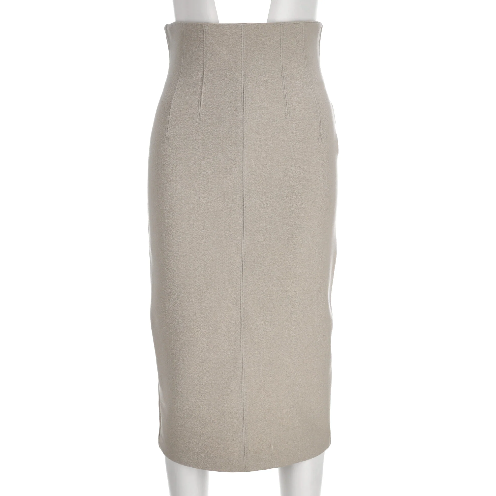 Women's Burberry London Midi Skirt in White Polyester - Image 9