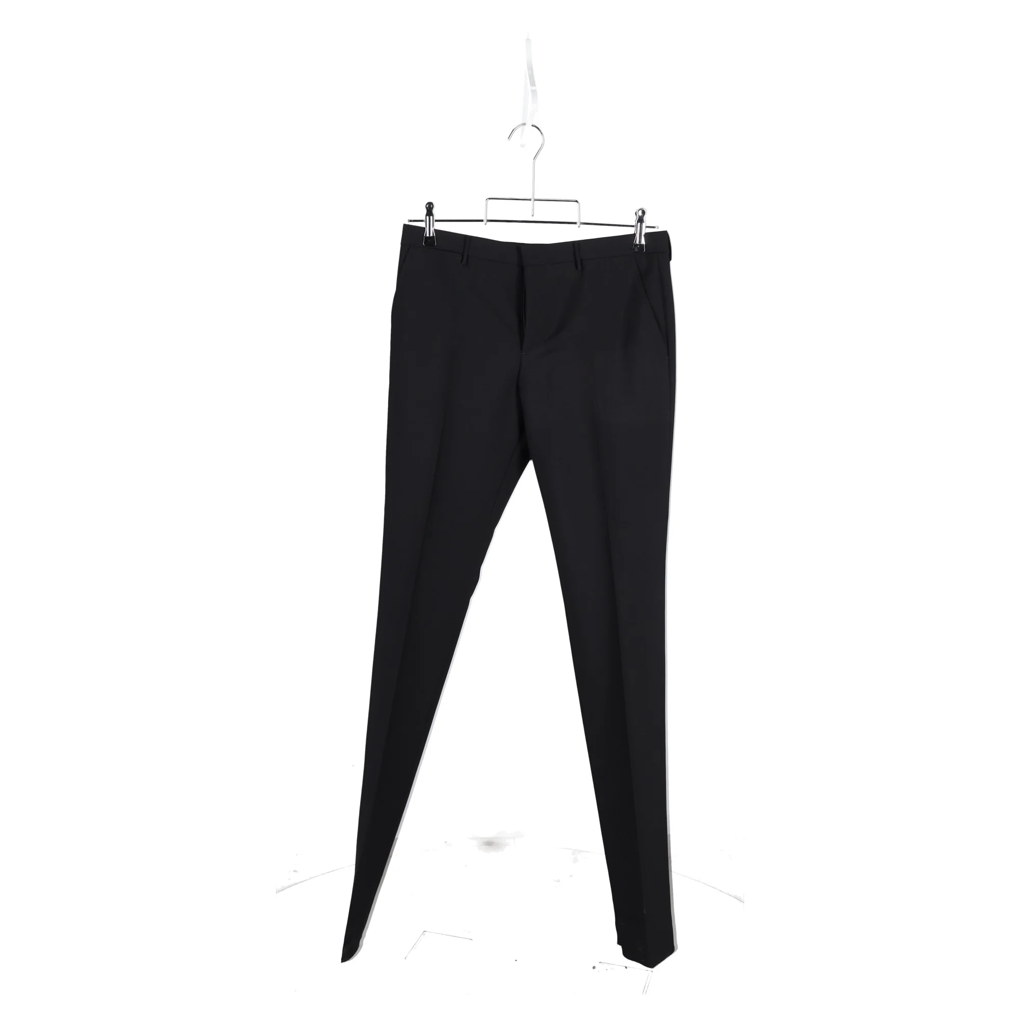 Women's Burberry Mid-Waist Straight-Leg Trousers in Black Wool - Image 4