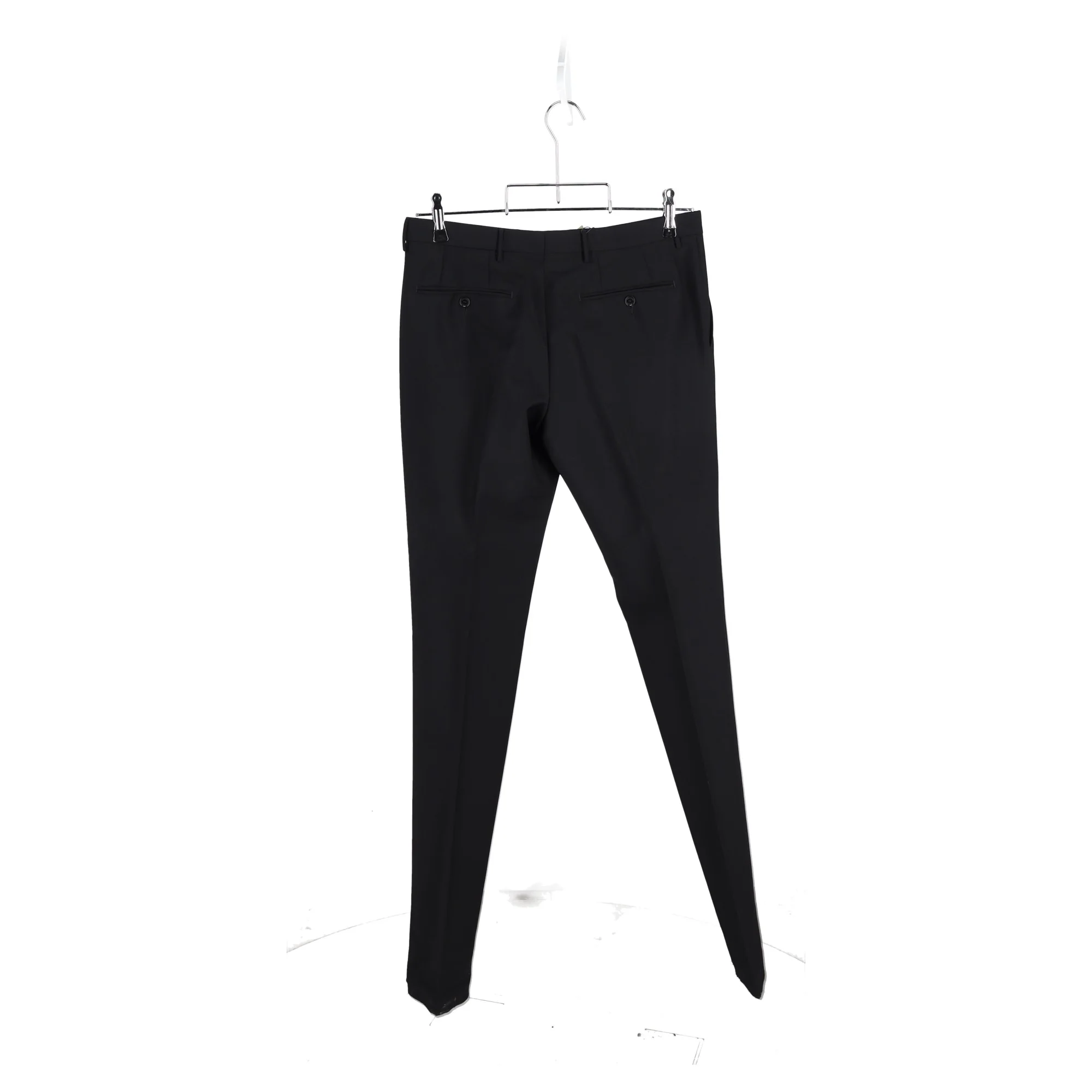 Women's Burberry Mid-Waist Straight-Leg Trousers in Black Wool - Image 5