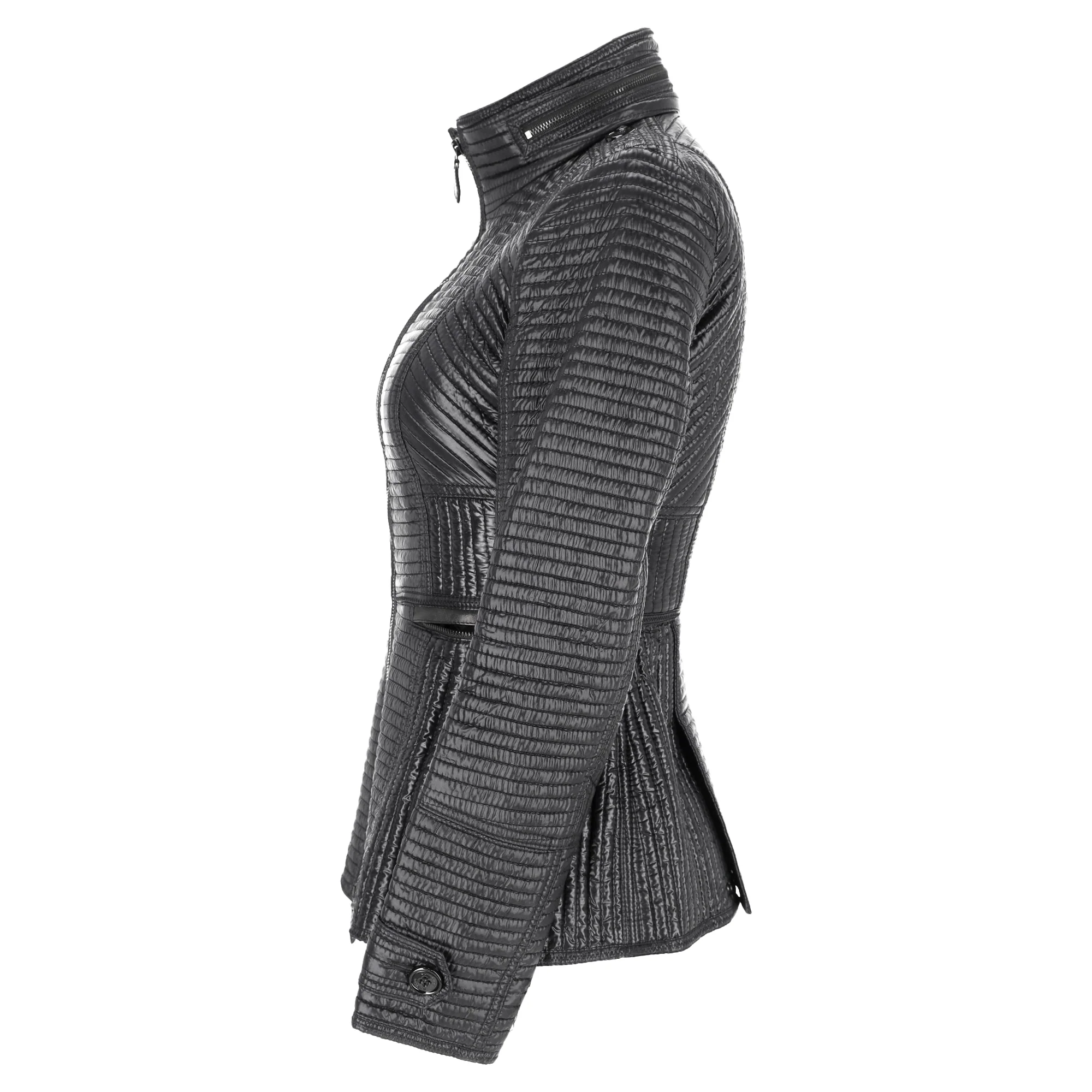 Women's Burberry Quilted Jacket in Black Polyester - Image 2