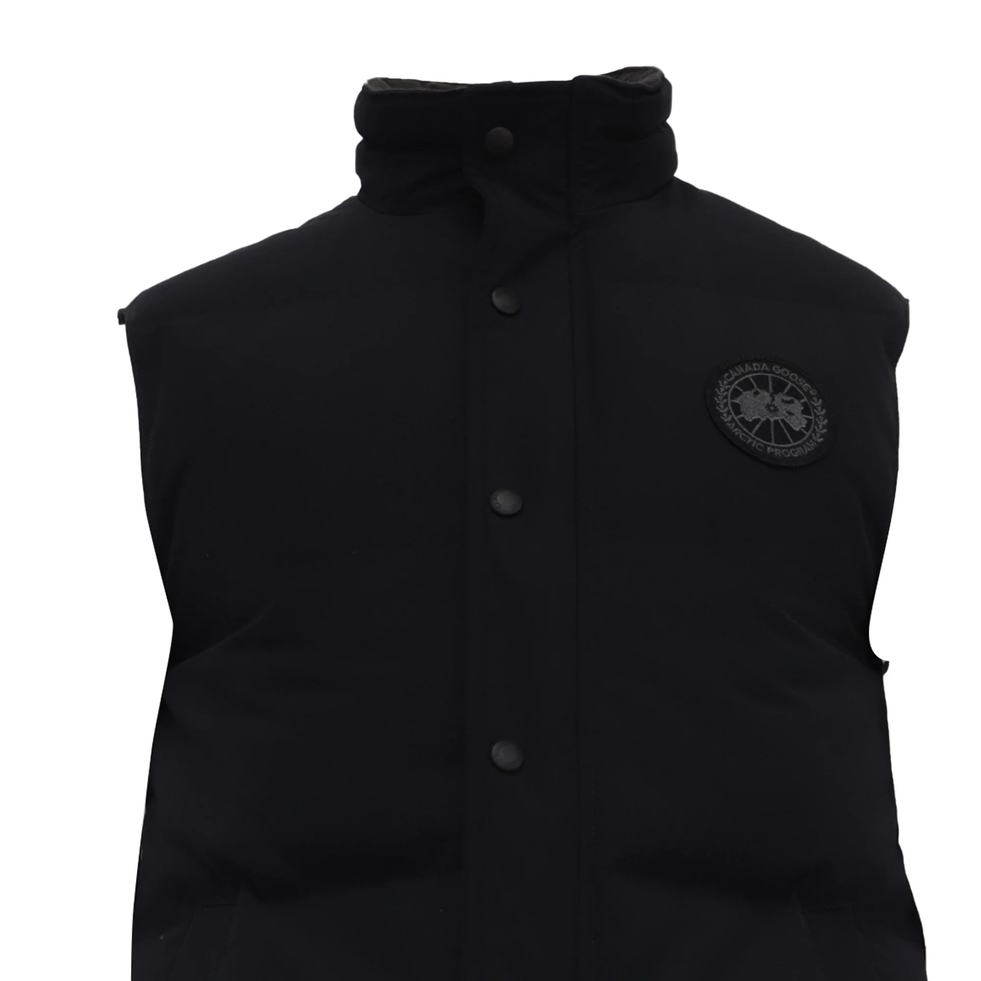 Men's Canada Goose Mock Neck Gilet in Black Polyester - Image 2