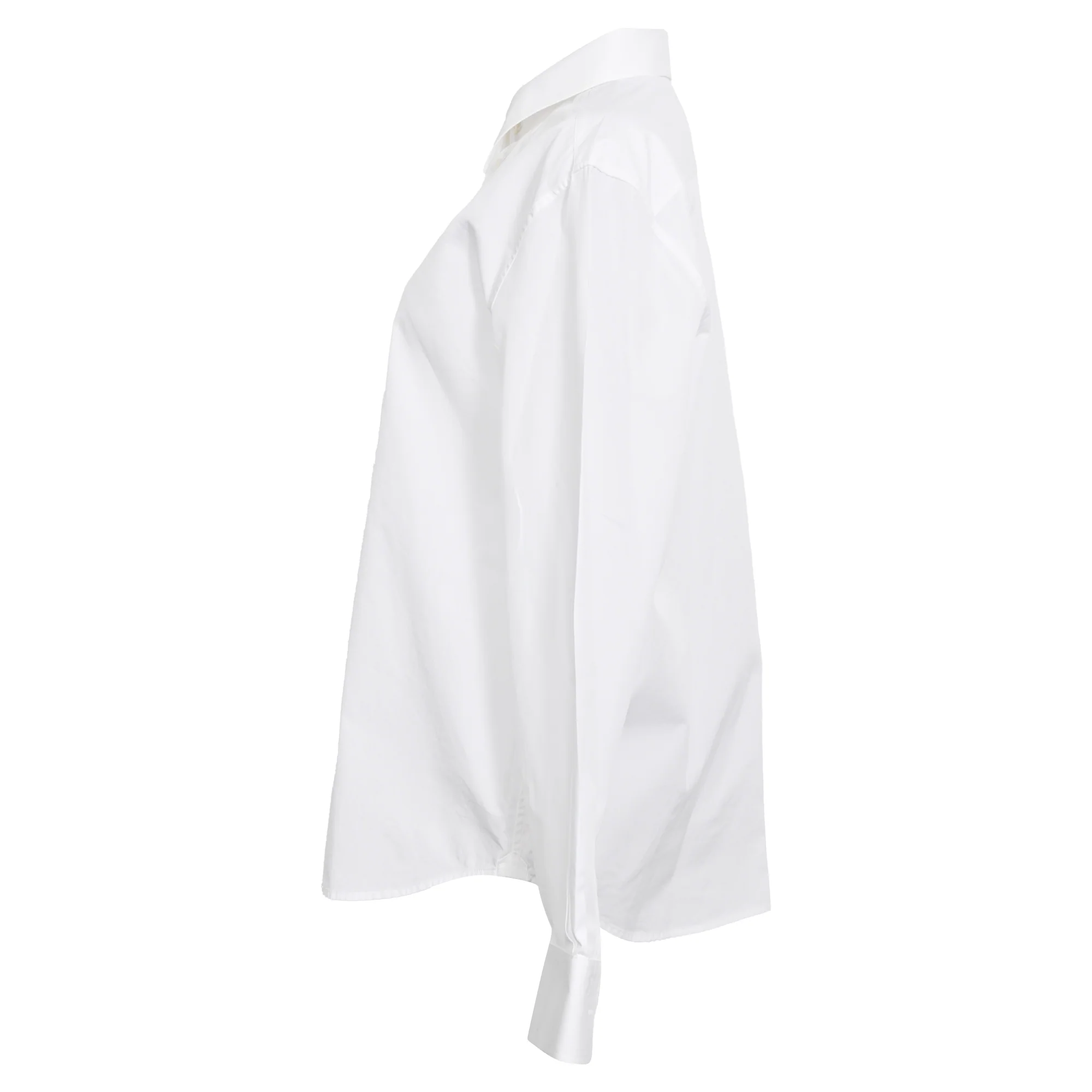 Women's  Celine Button-Down Shirt in White Cotton - Image 2