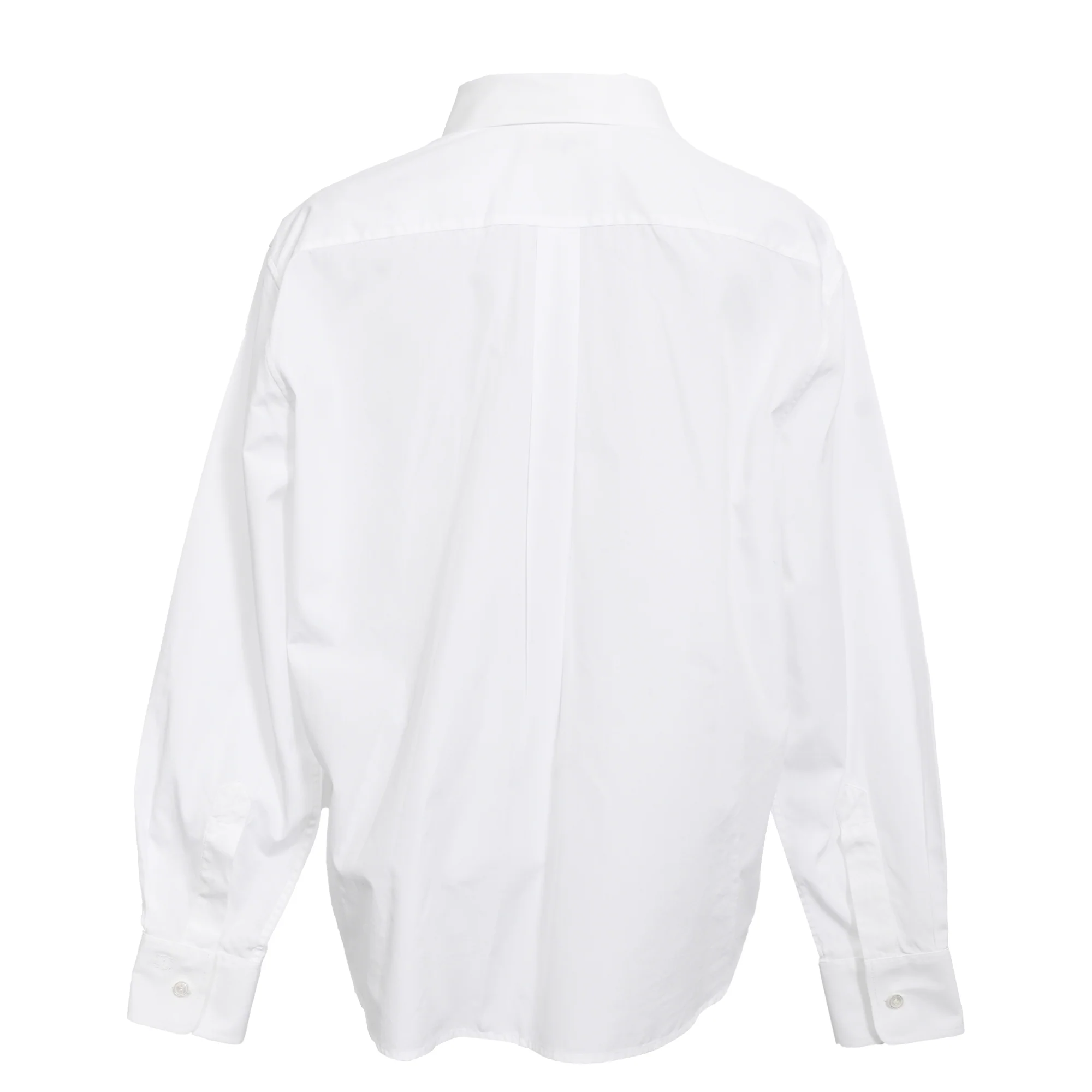 Women's  Celine Button-Down Shirt in White Cotton - Image 3