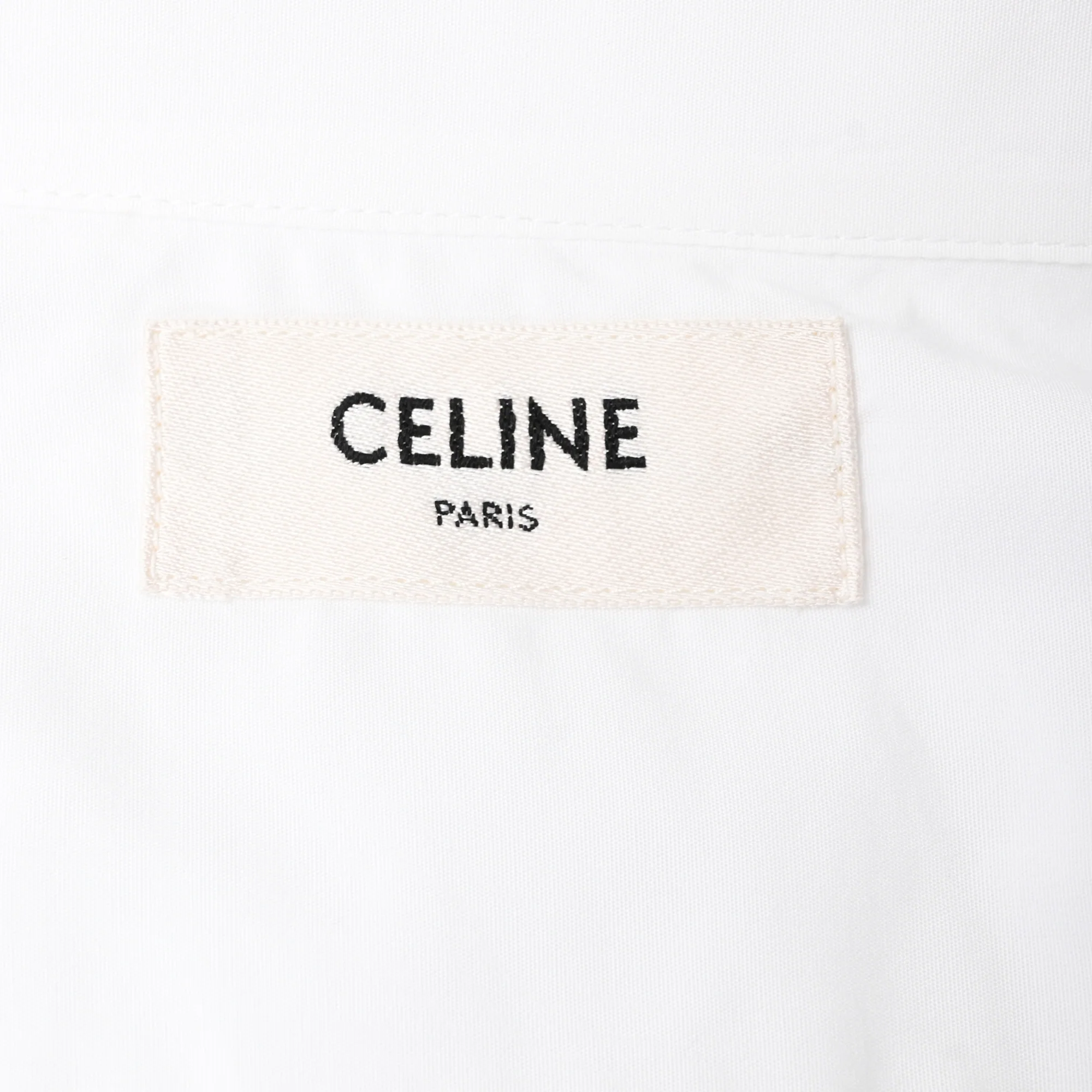 Women's  Celine Button-Down Shirt in White Cotton - Image 4