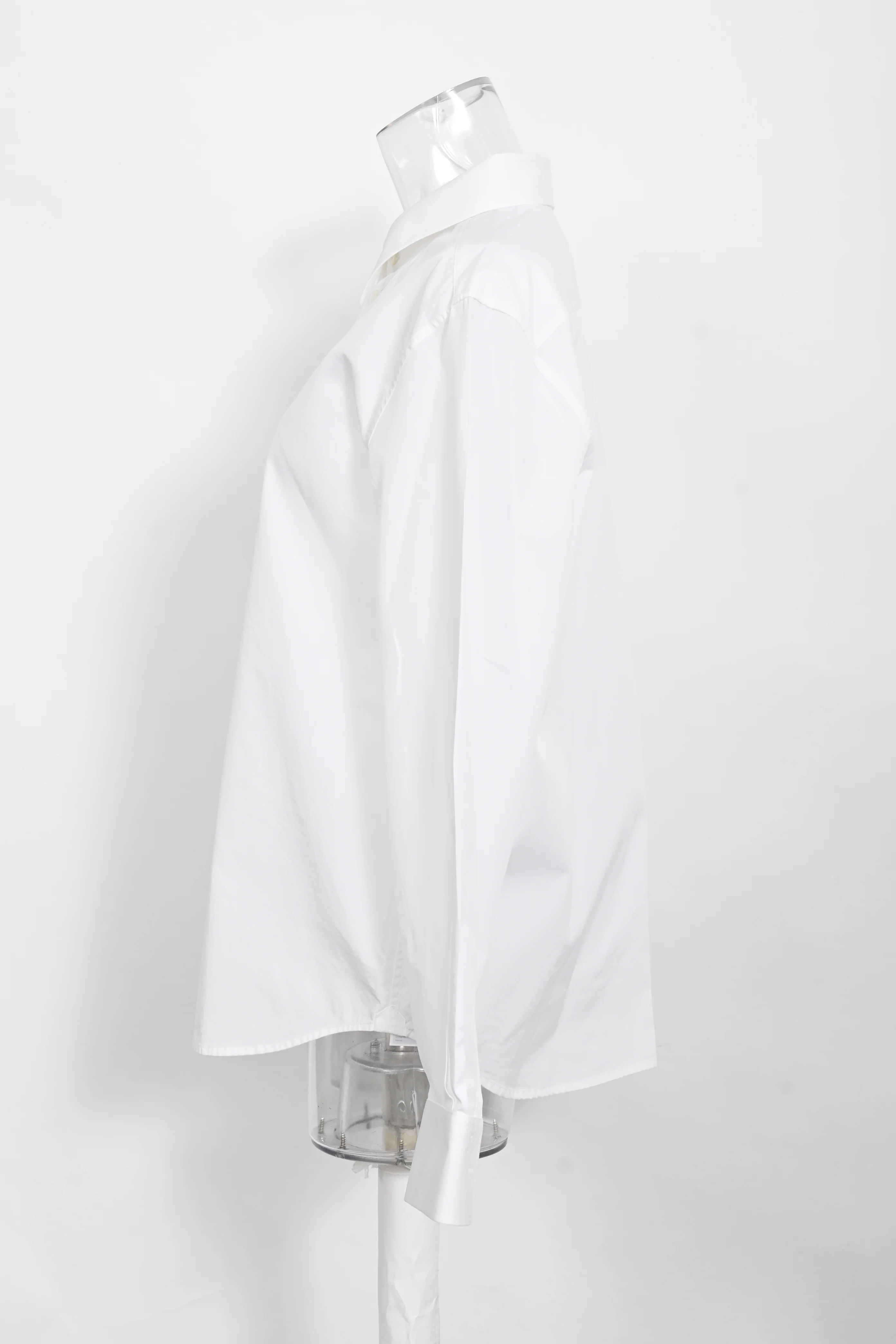 Women's  Celine Button-Down Shirt in White Cotton - Image 7