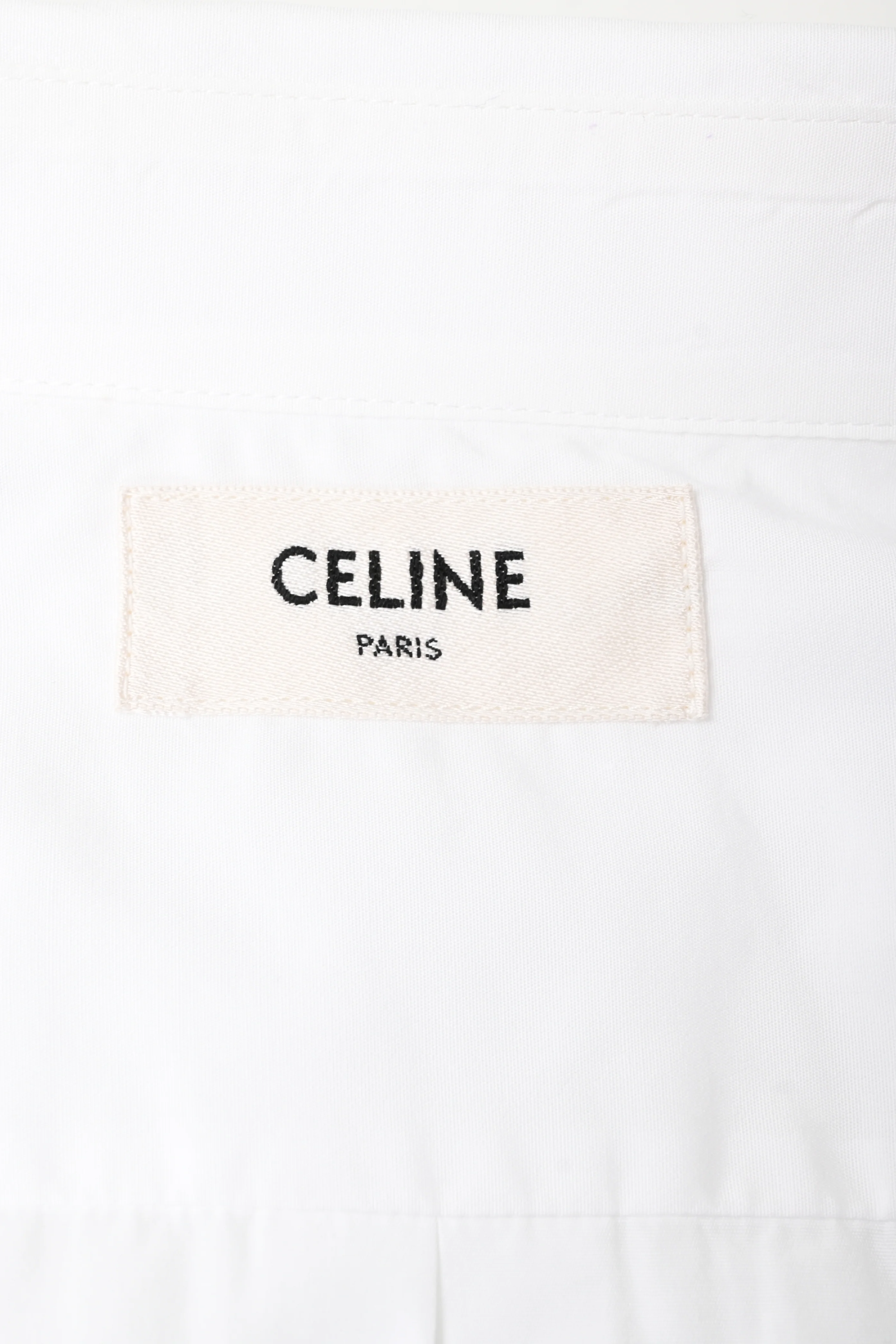 Women's  Celine Button-Down Shirt in White Cotton - Image 9