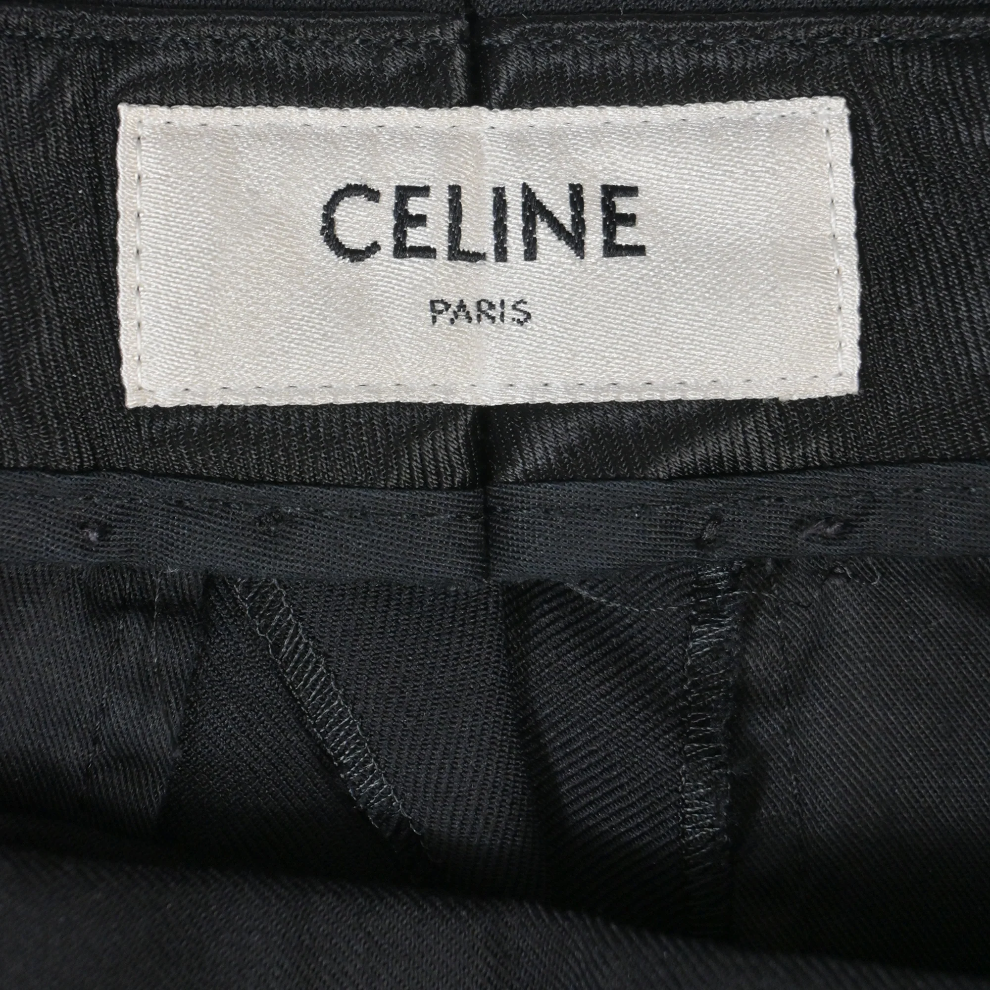 Women's Celine Double-Pleated Margaret Pants in Black Wool - Image 4