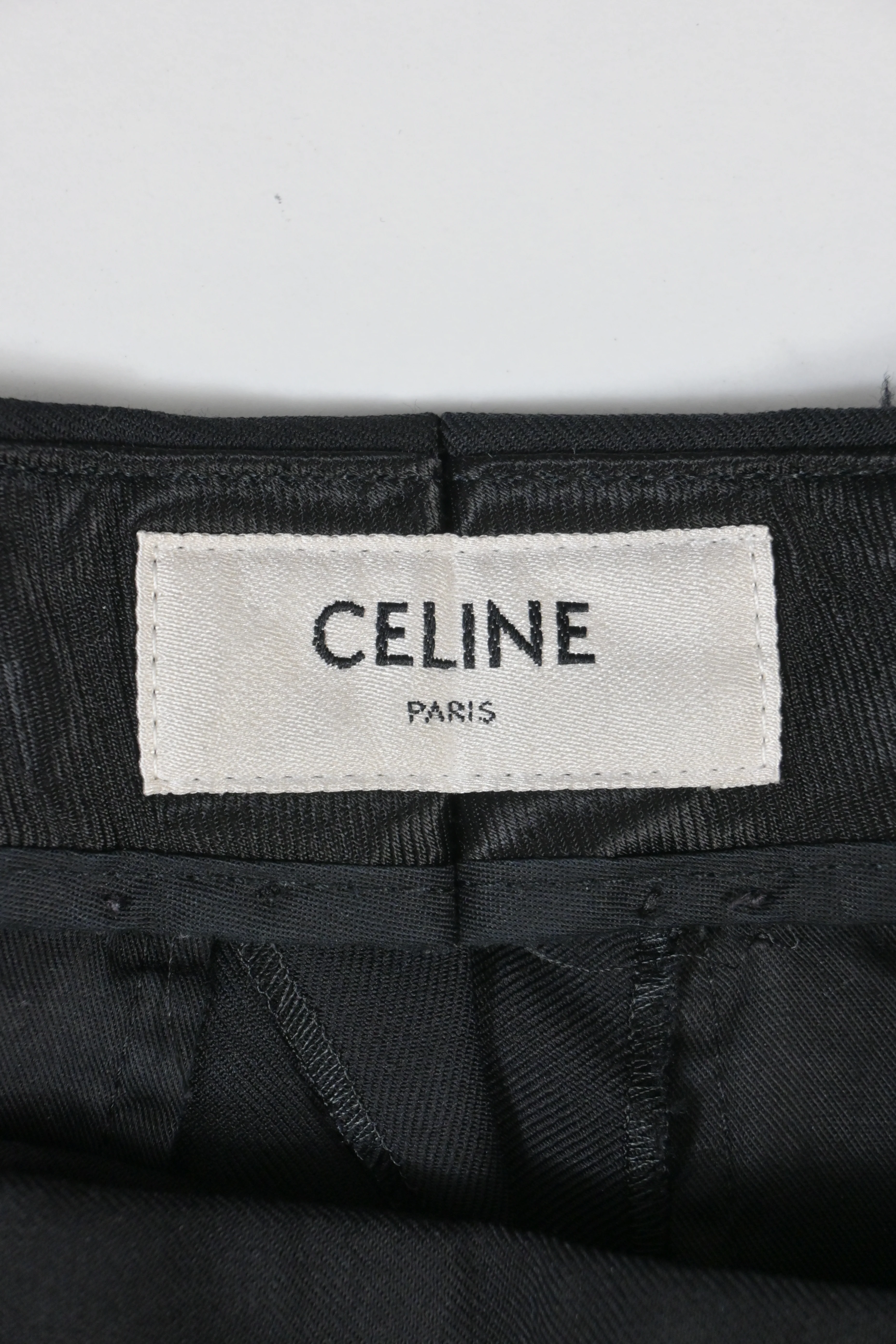 Women's Celine Double-Pleated Margaret Pants in Black Wool - Image 8