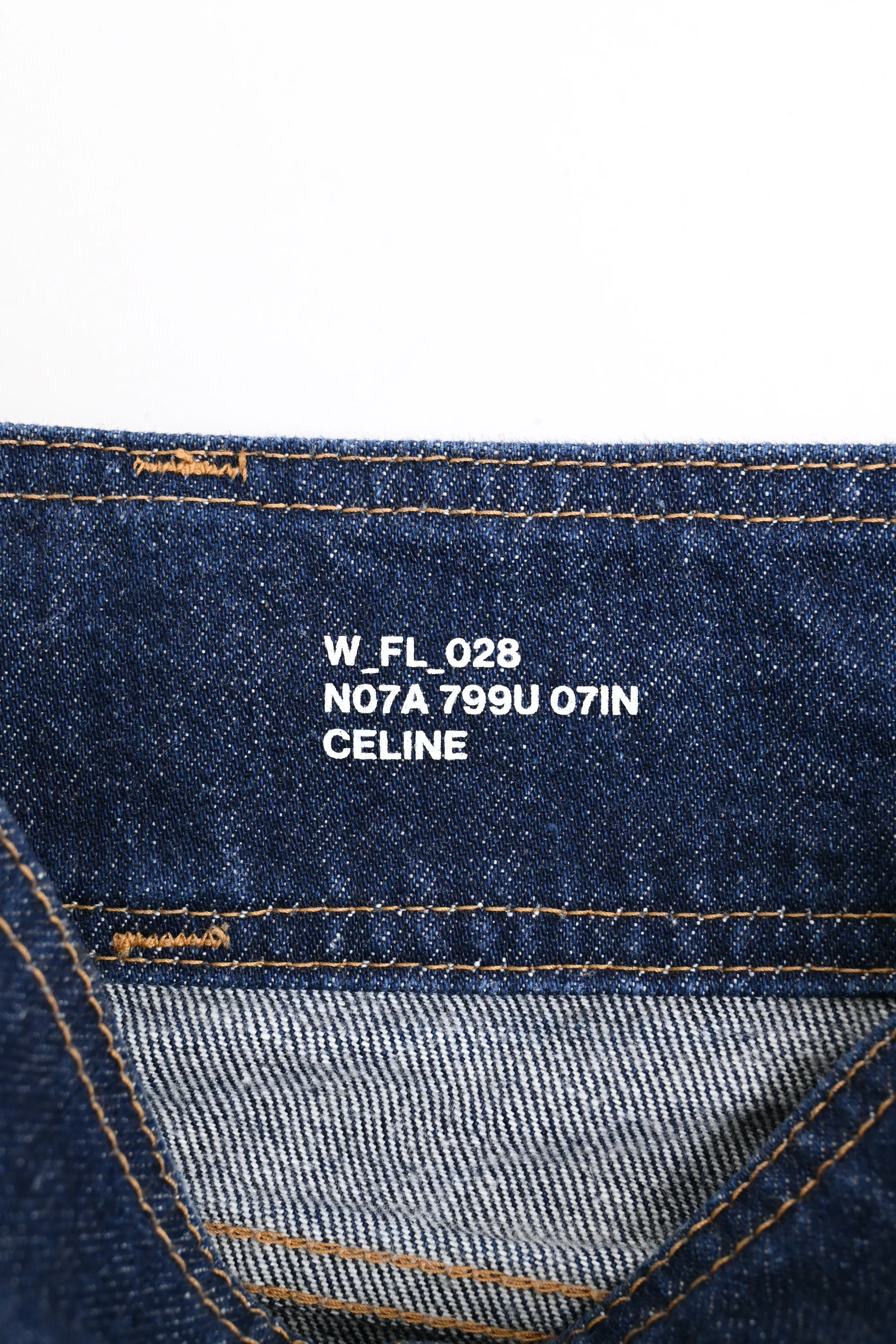 Women's Celine Mid Rise Bootcut Jeans in Blue Denim - Image 8