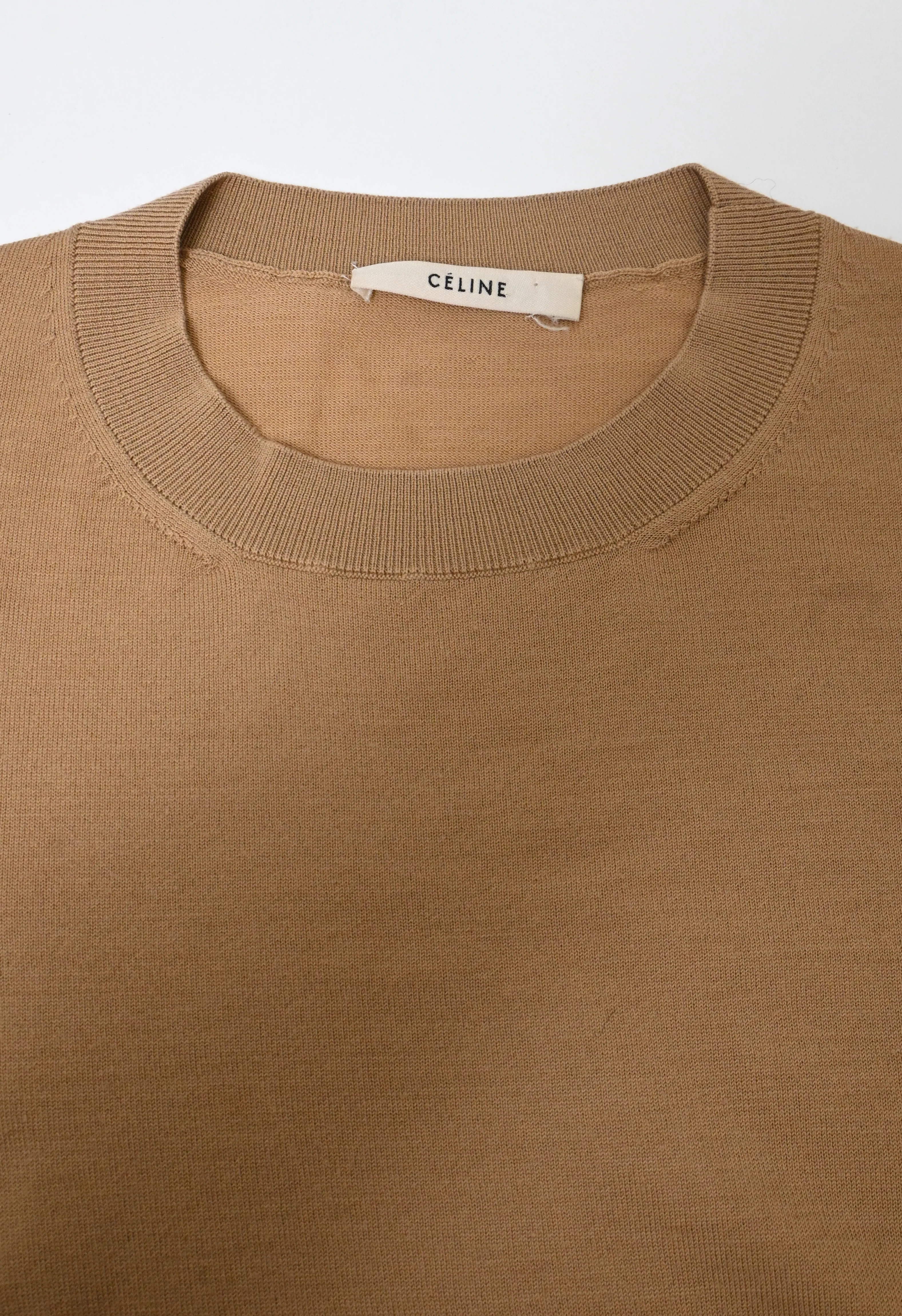 Women's Celine Triomphe-Embroidered Sweater in Brown Wool - Image 10