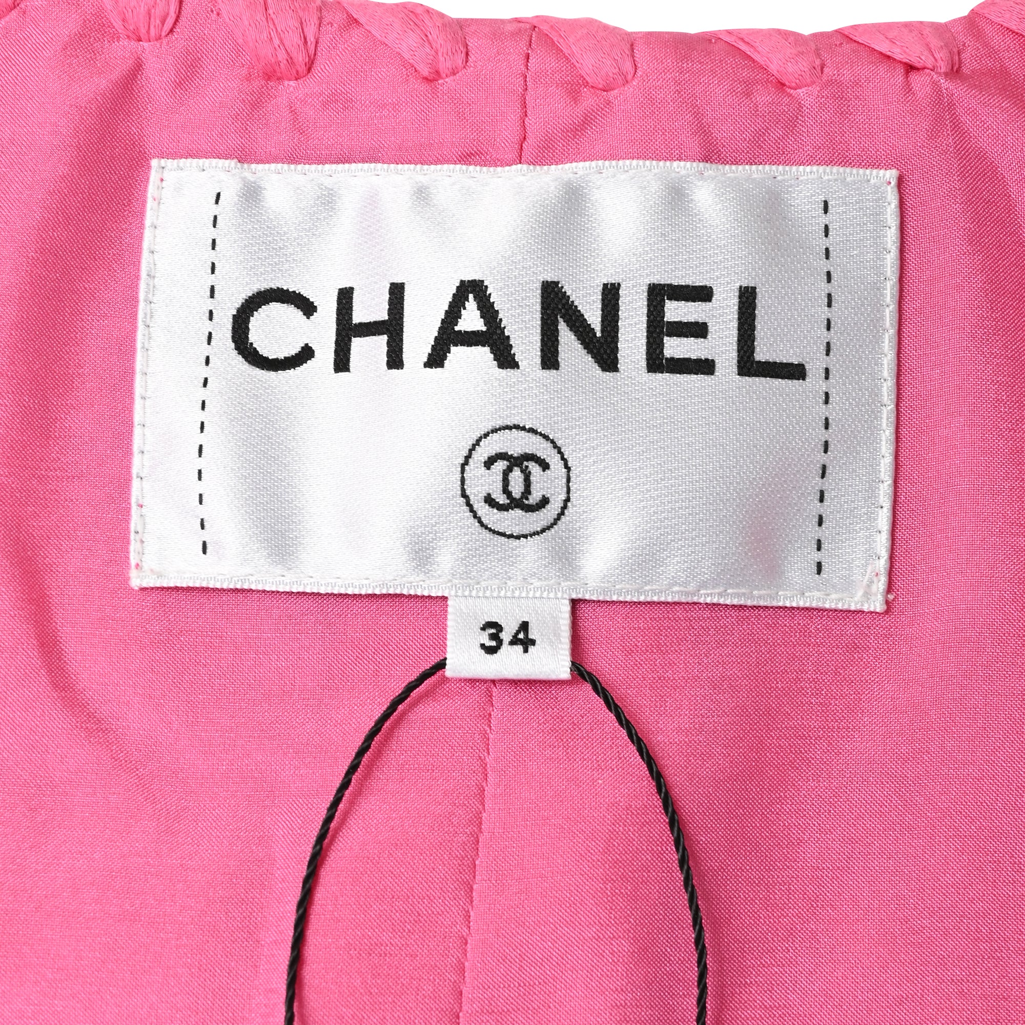 Women's Chanel 2021 Tweed Pattern Jacket in Pink Cotton - Image 4