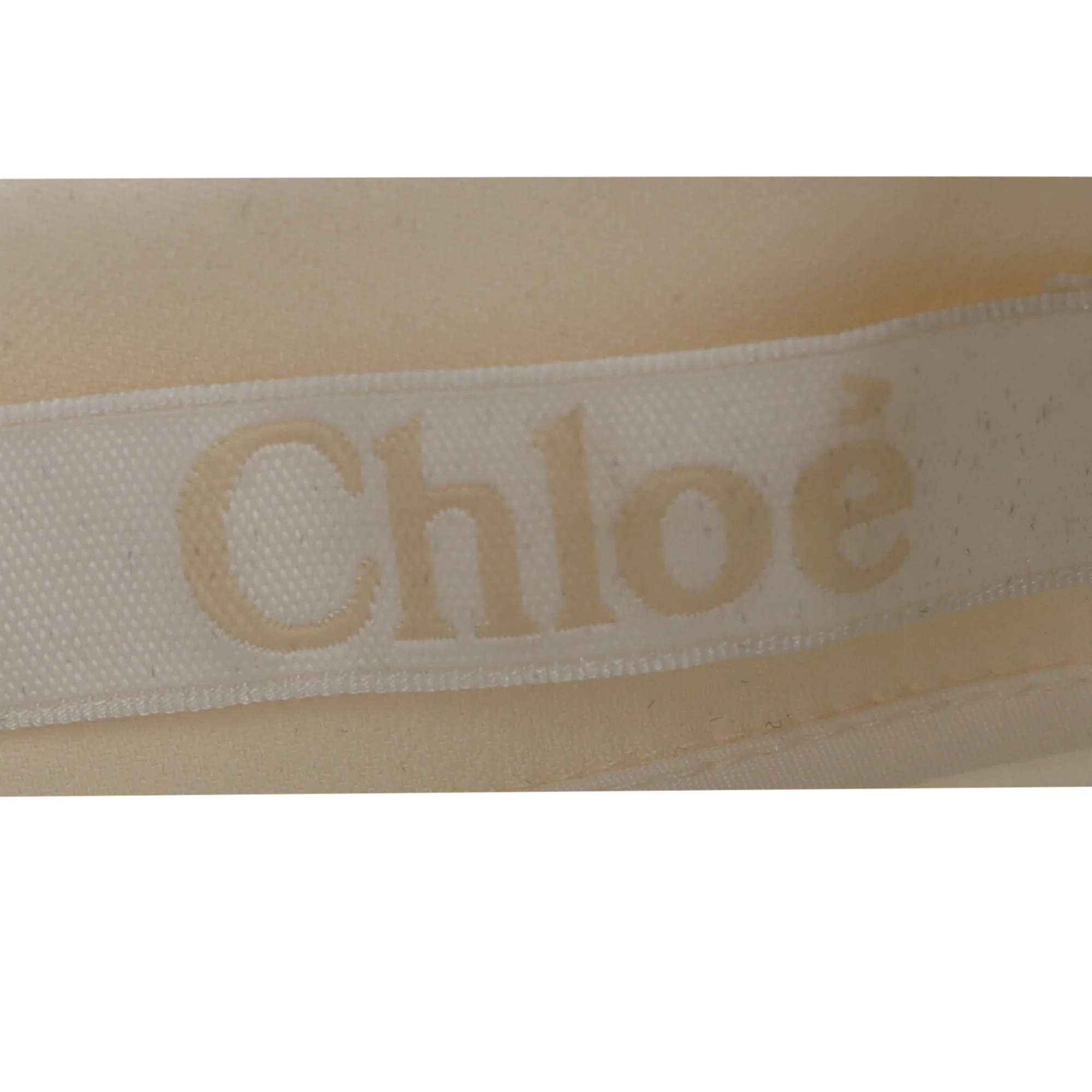 Women's Chloé Button Detail Dress in Beige Acetate - Image 4