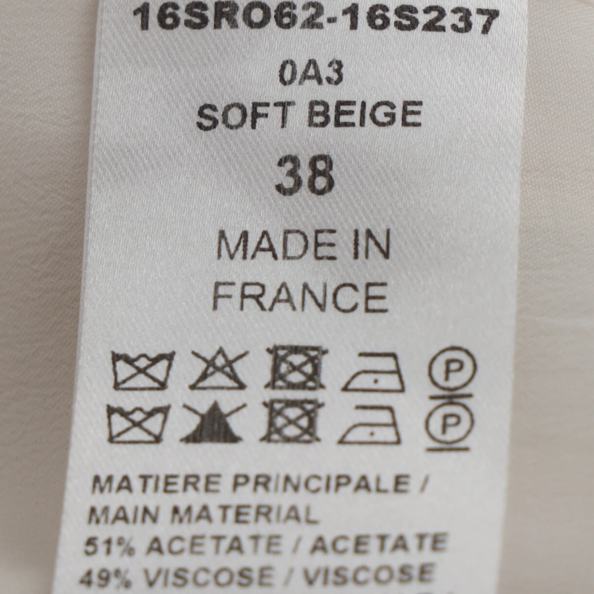 Women's Chloé Button Detail Dress in Beige Acetate - Image 5