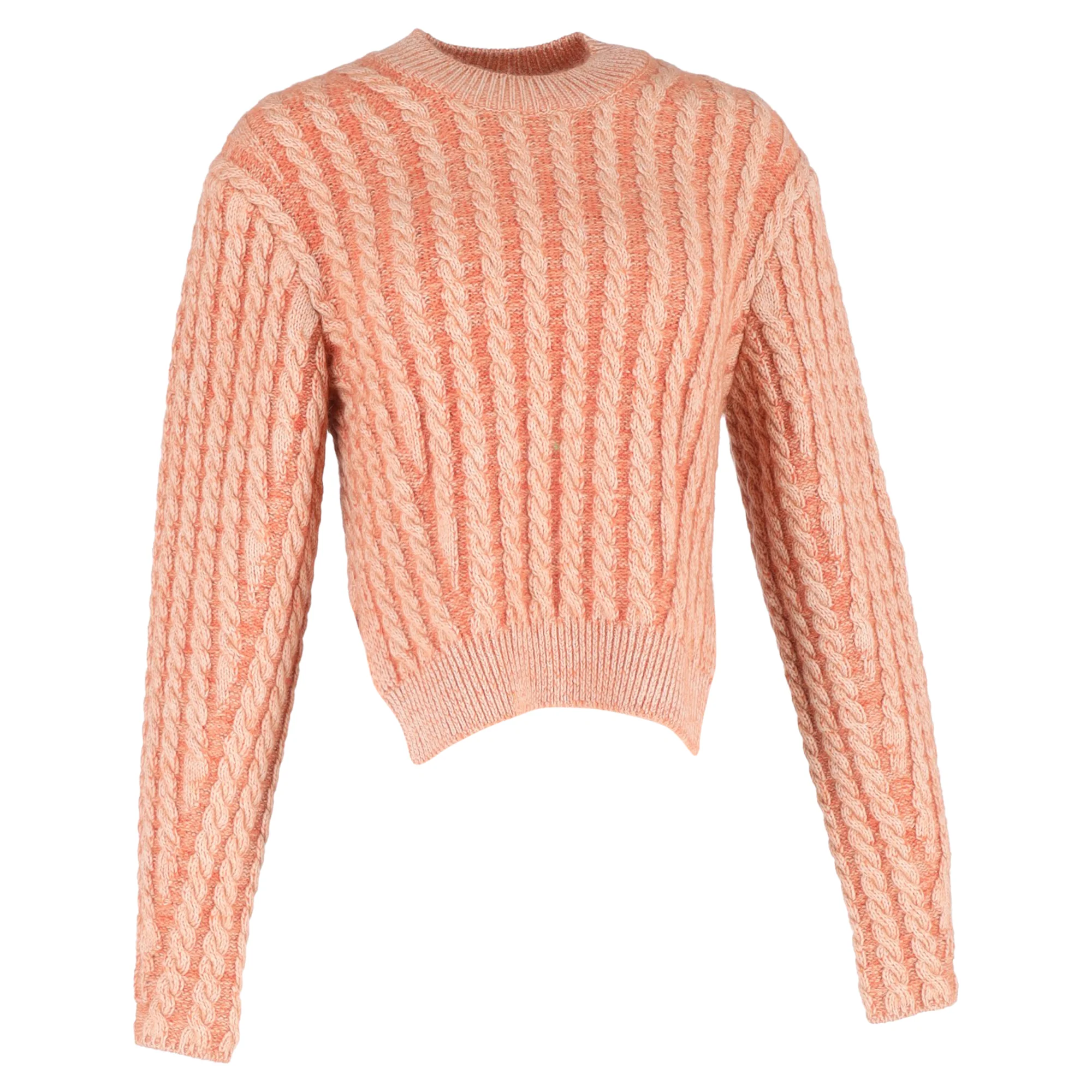 Women's Chloe Chunky Knit Sweater in Coral Virgin Wool
