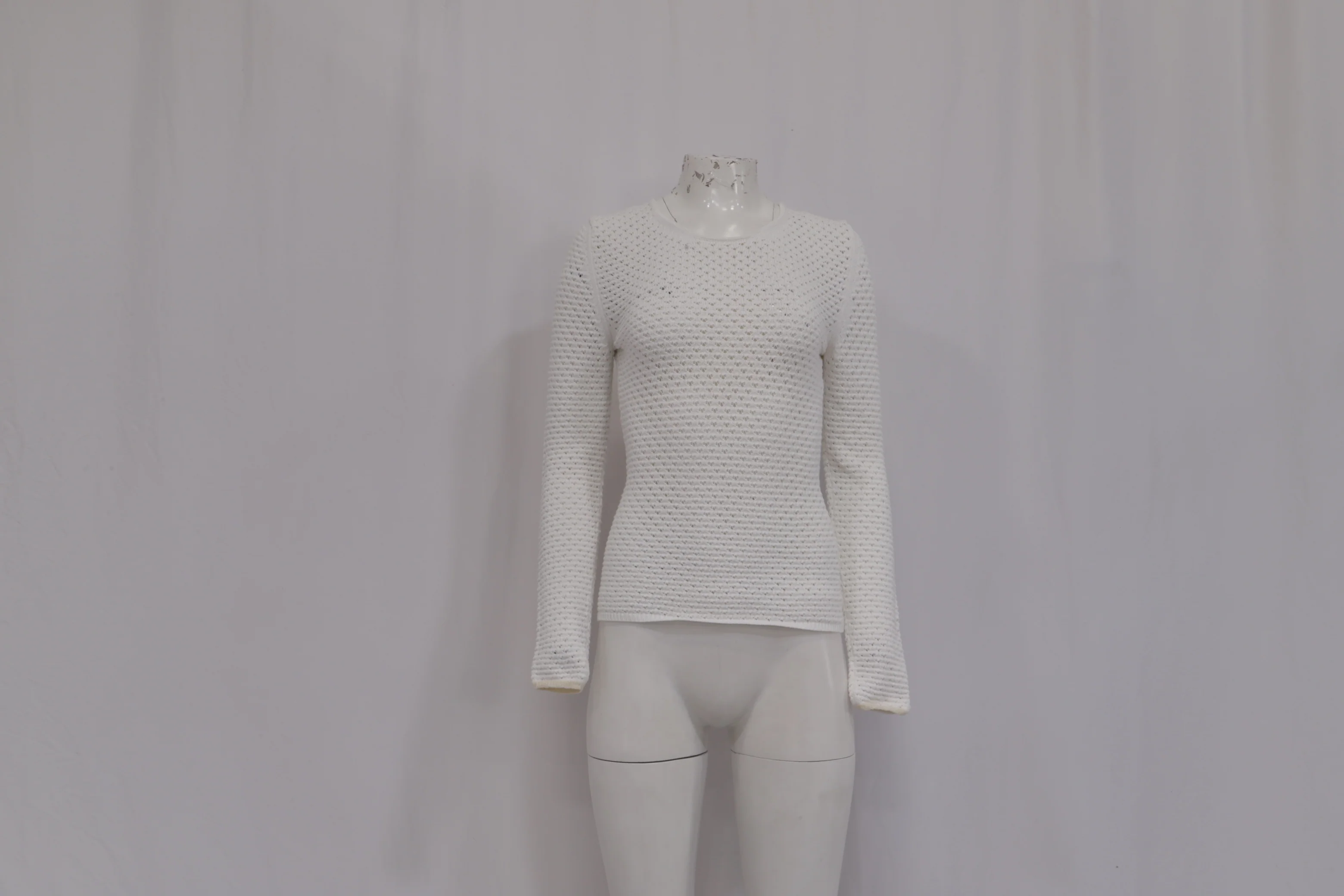 Women's Chloé Crochet-Knit Sweater in White Cotton - Image 7