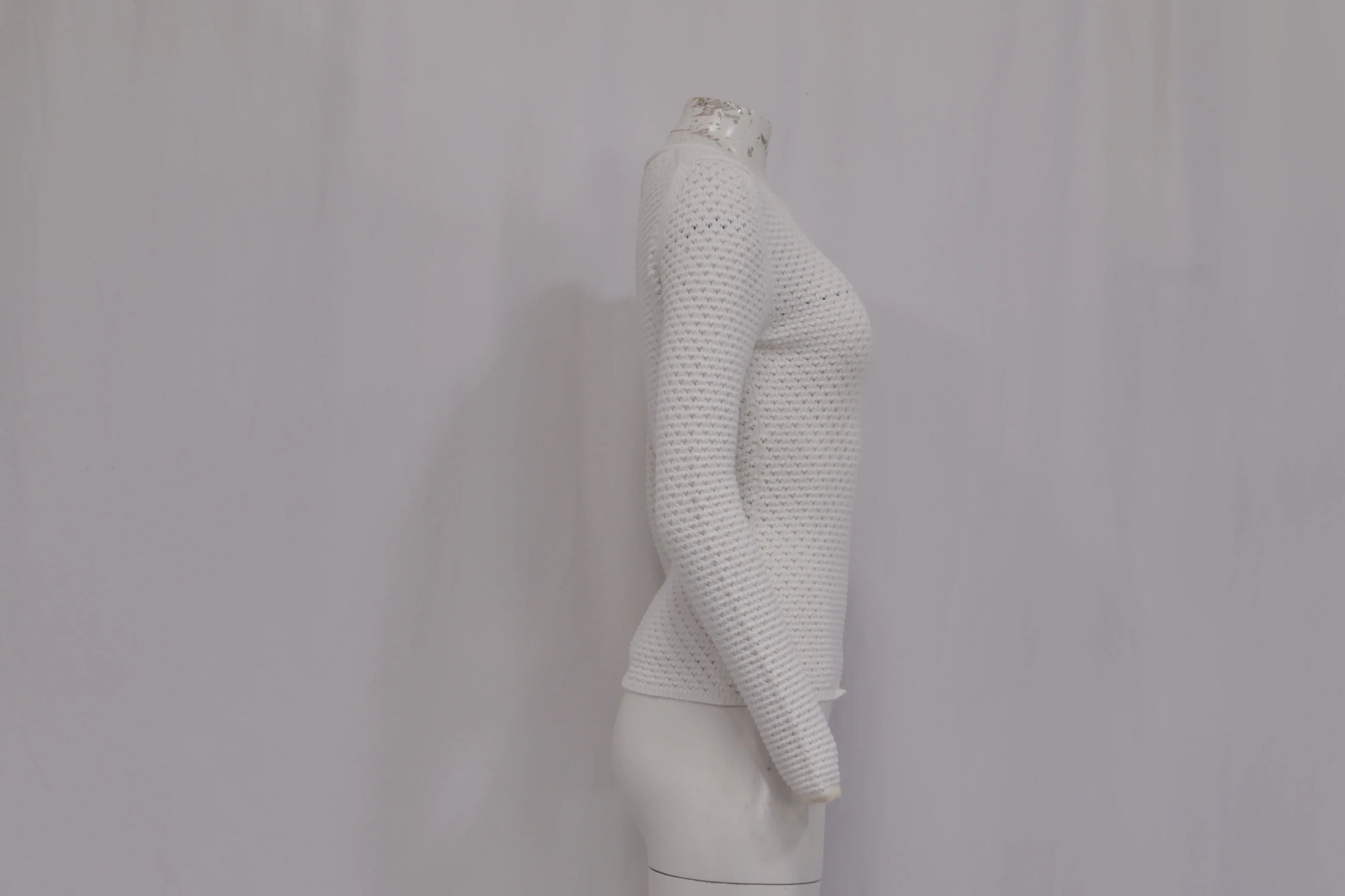 Women's Chloé Crochet-Knit Sweater in White Cotton - Image 9