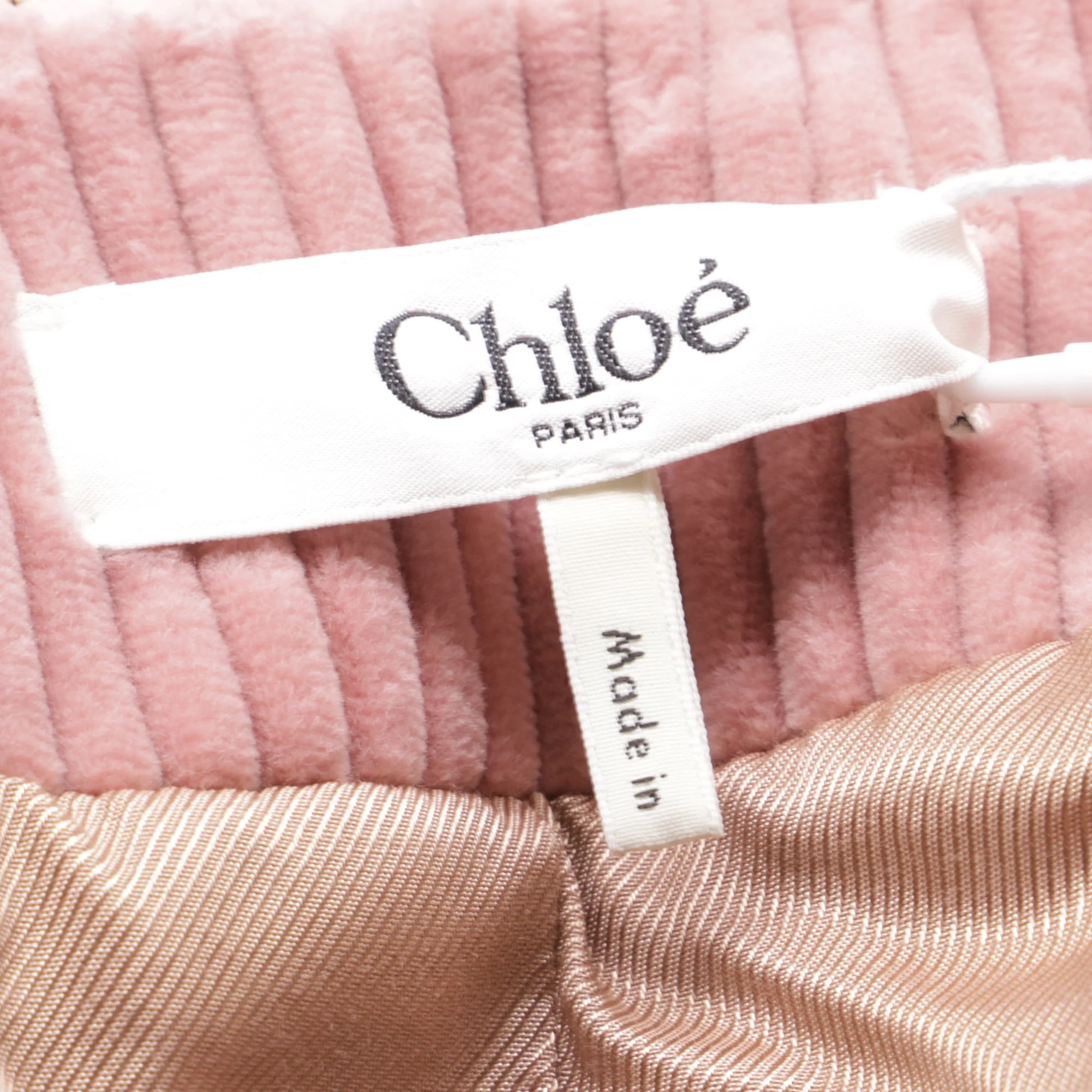 Women's Chloé Cropped Corduroy Jacket in Pink Cotton - Image 5