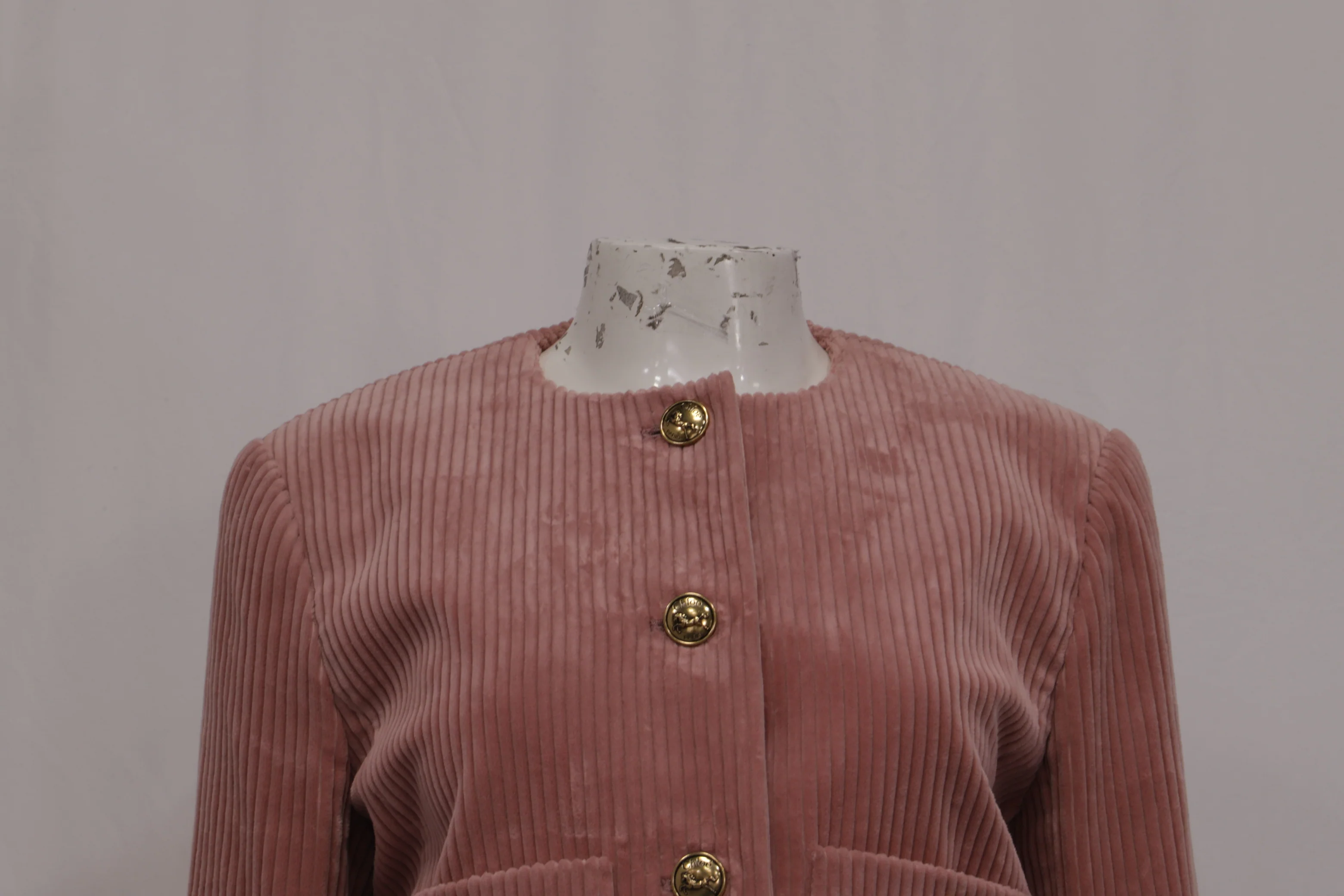 Women's Chloé Cropped Corduroy Jacket in Pink Cotton - Image 9