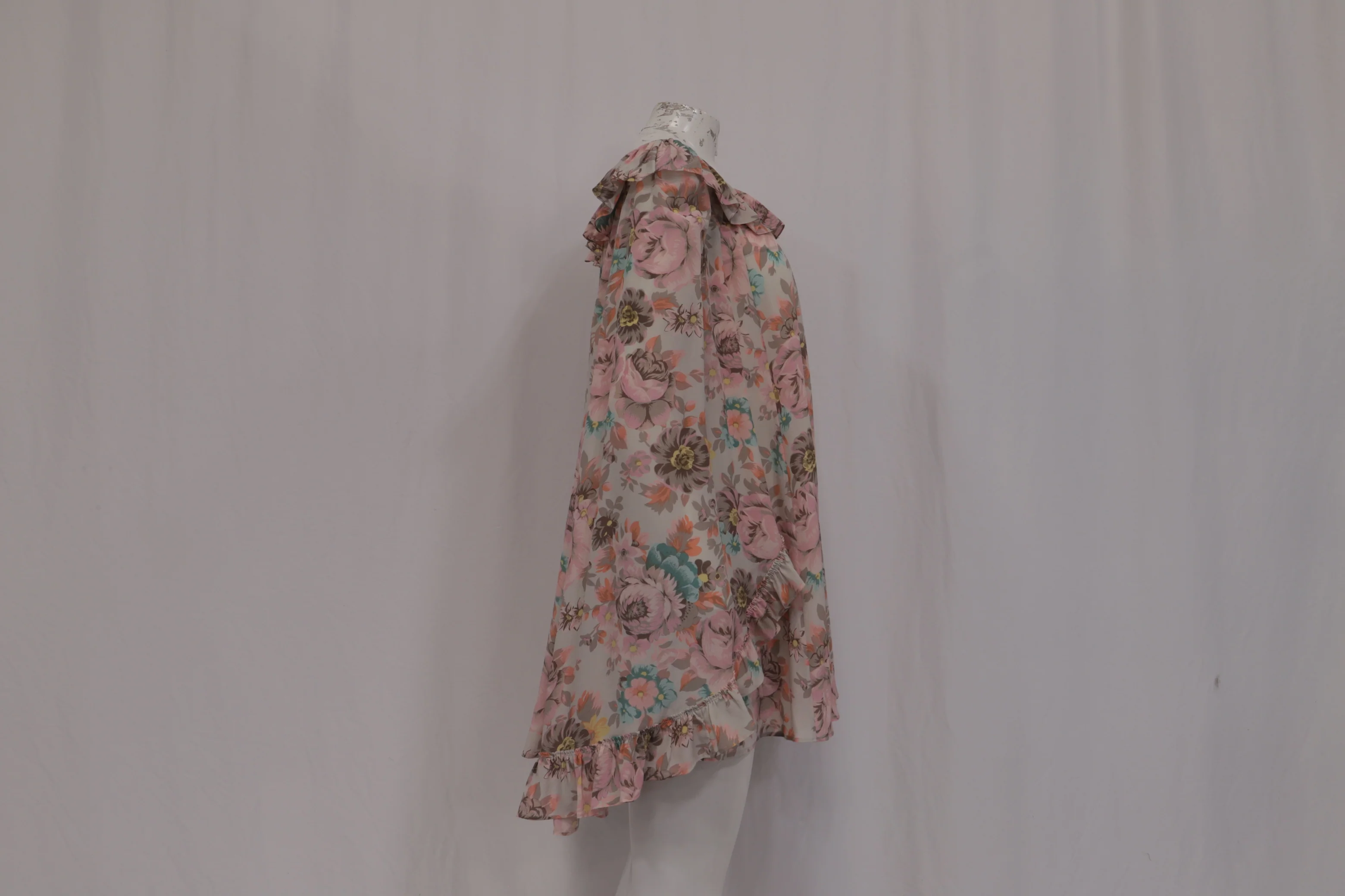 Women's Chloé Ruffled Mini Dress In Floral Print Silk - Image 10