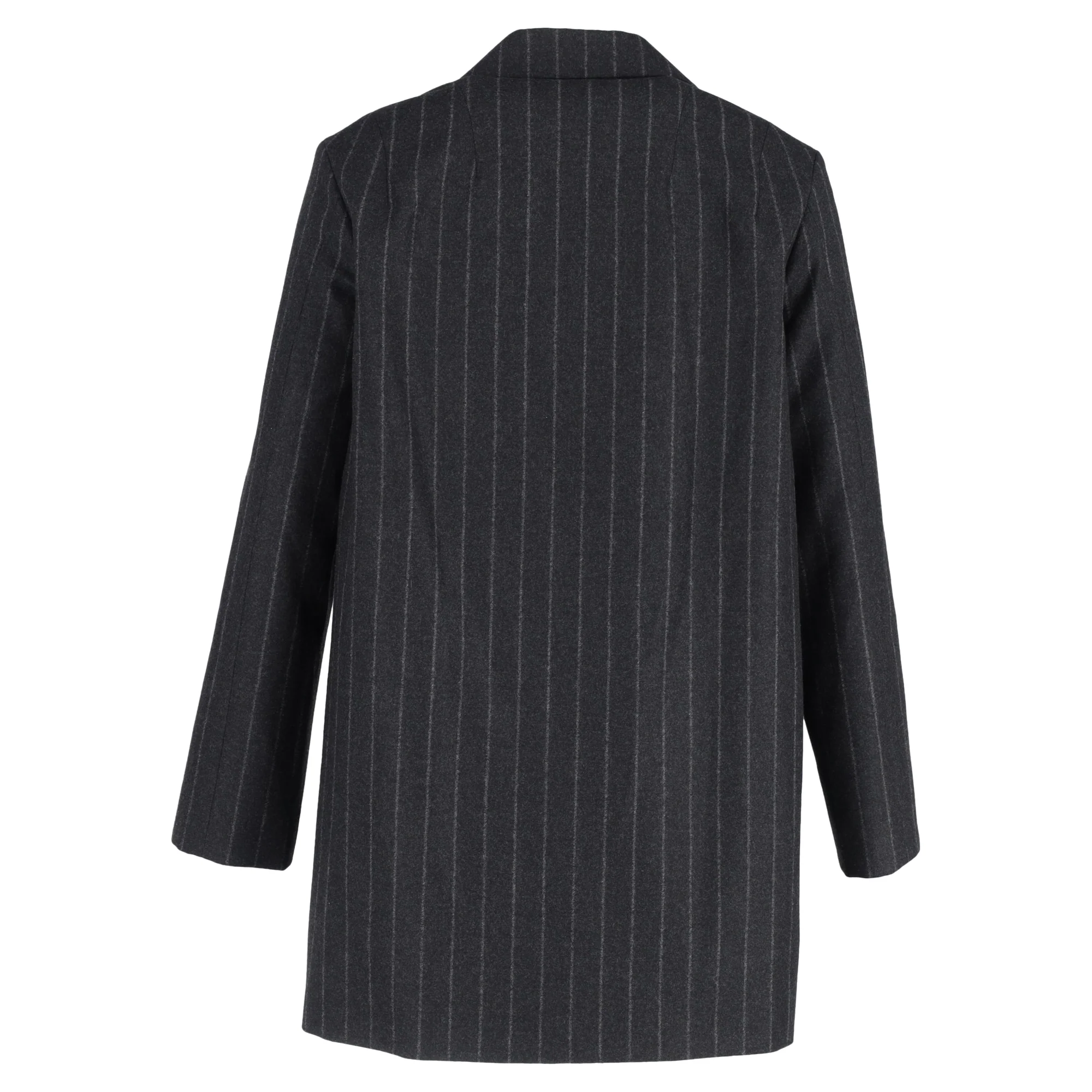 Women's Christian Dior Pinstripe Single-Breasted Blazer in Grey Wool - Image 3