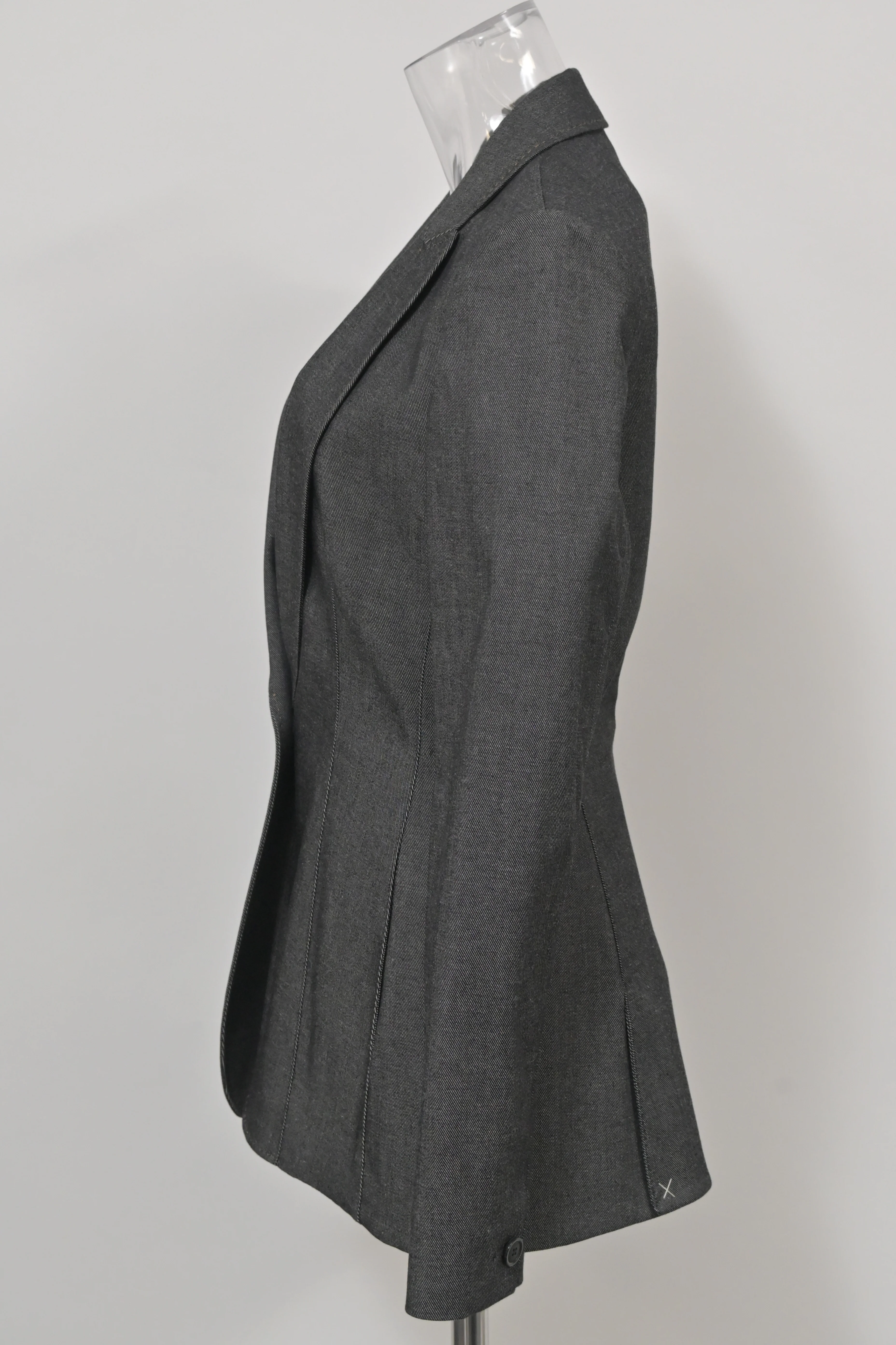 Christian Dior Single Button Blazer in Grey Wool - Image 7