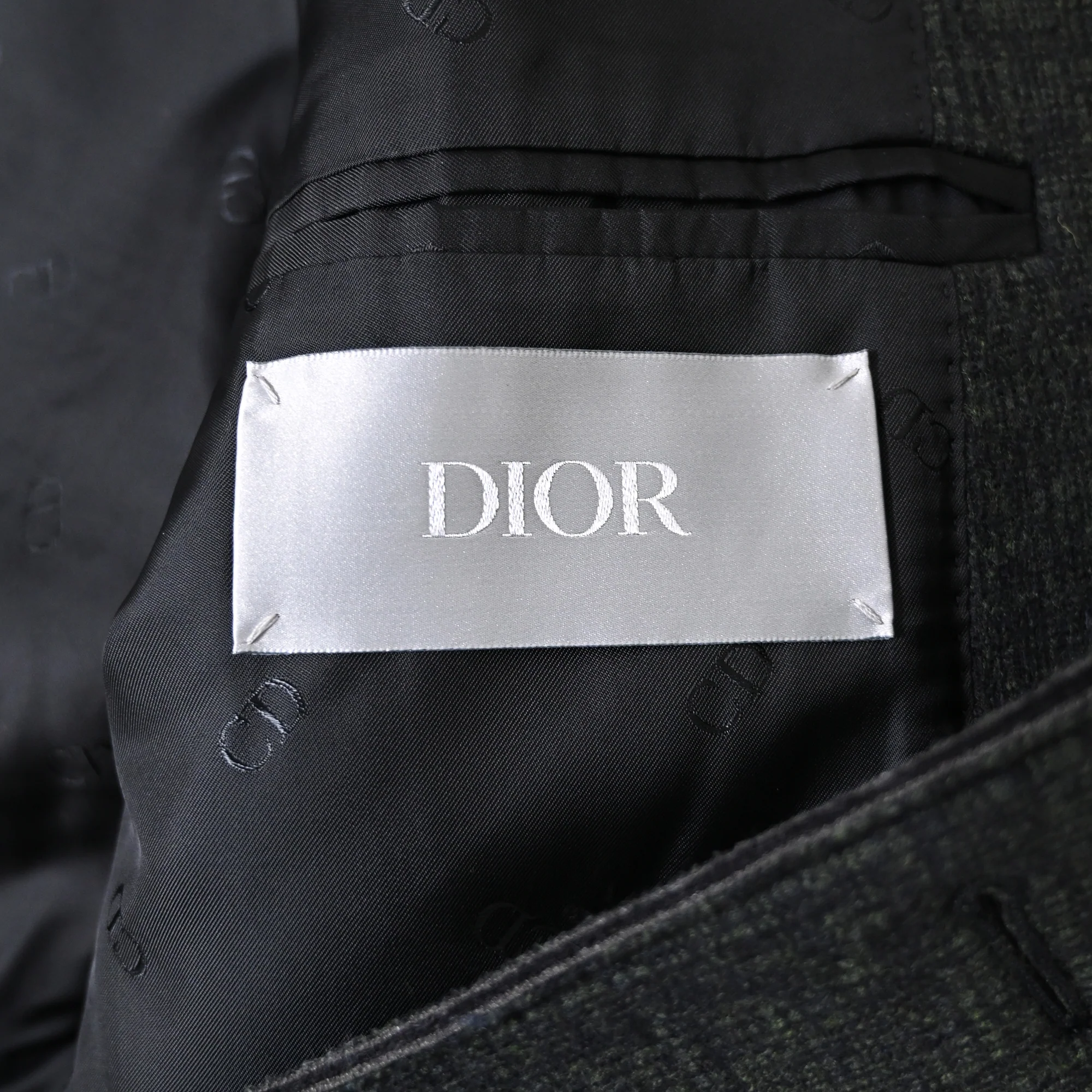 Men's Dior Double-Breasted Coat in Dark Grey Wool - Image 4