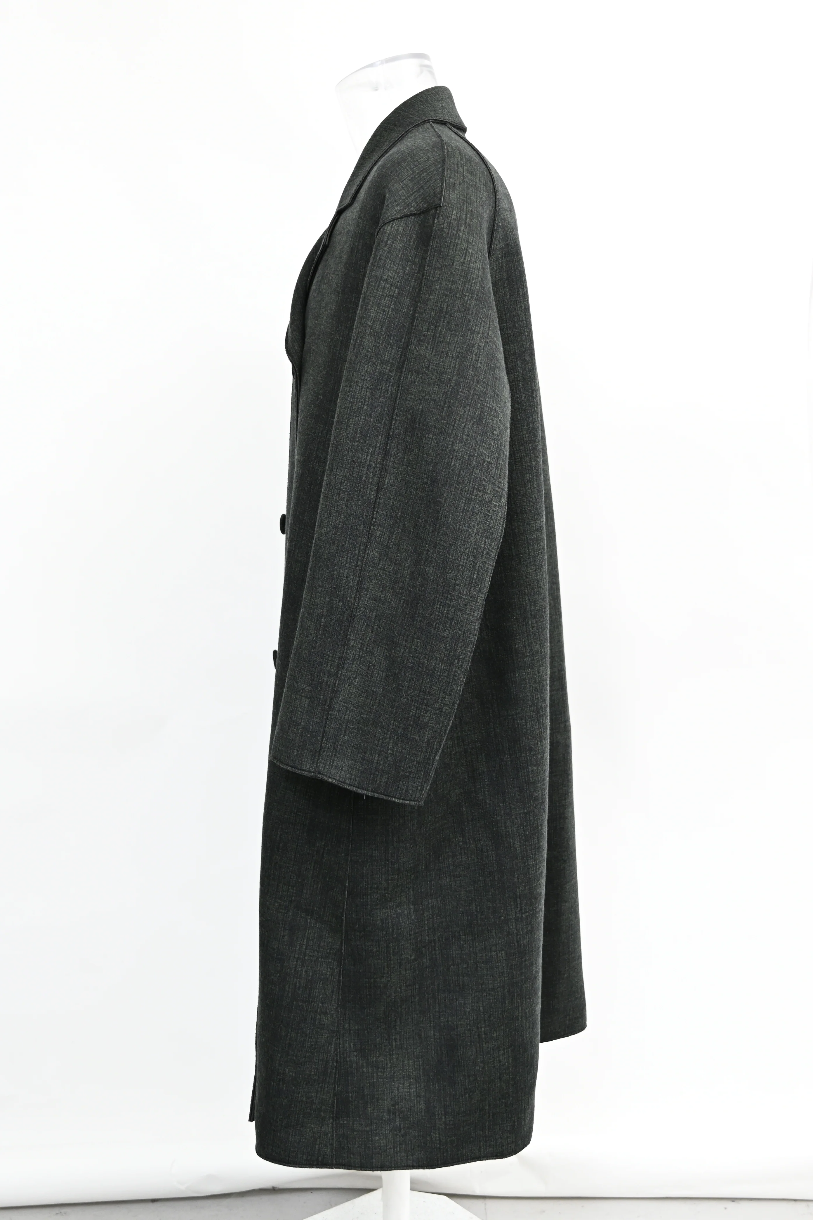 Men's Dior Double-Breasted Coat in Dark Grey Wool - Image 7