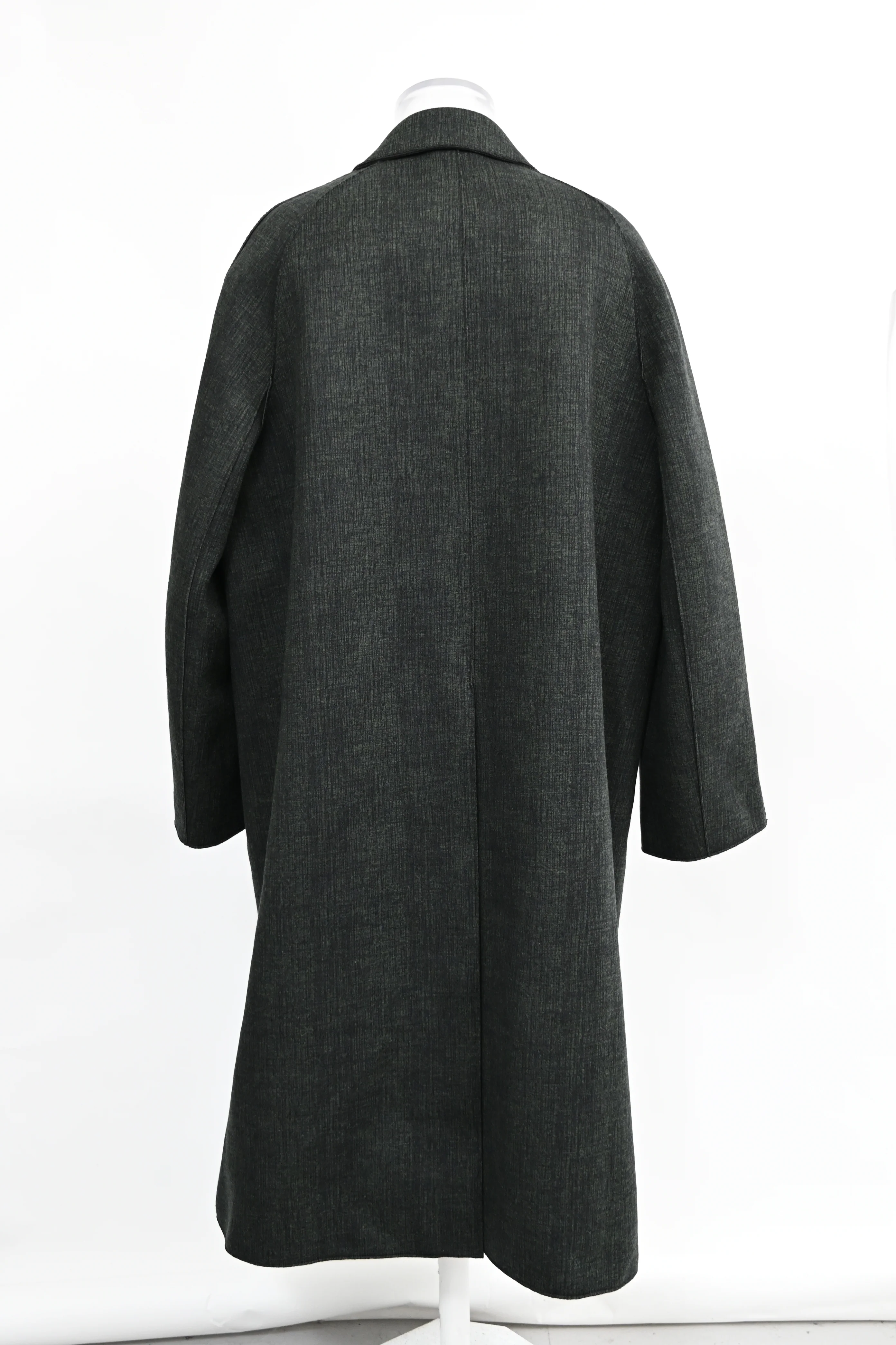 Men's Dior Double-Breasted Coat in Dark Grey Wool - Image 8