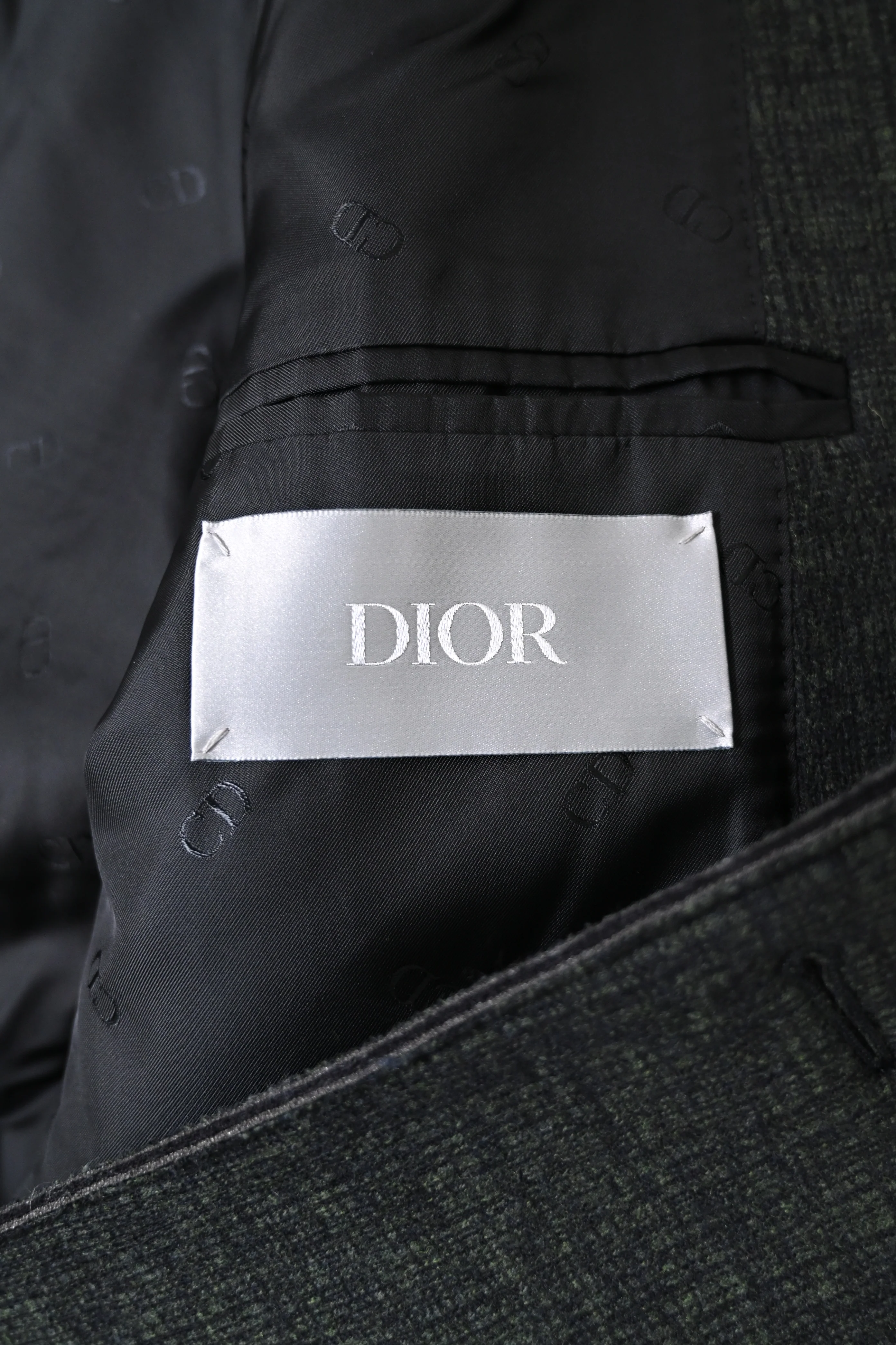 Men's Dior Double-Breasted Coat in Dark Grey Wool - Image 9