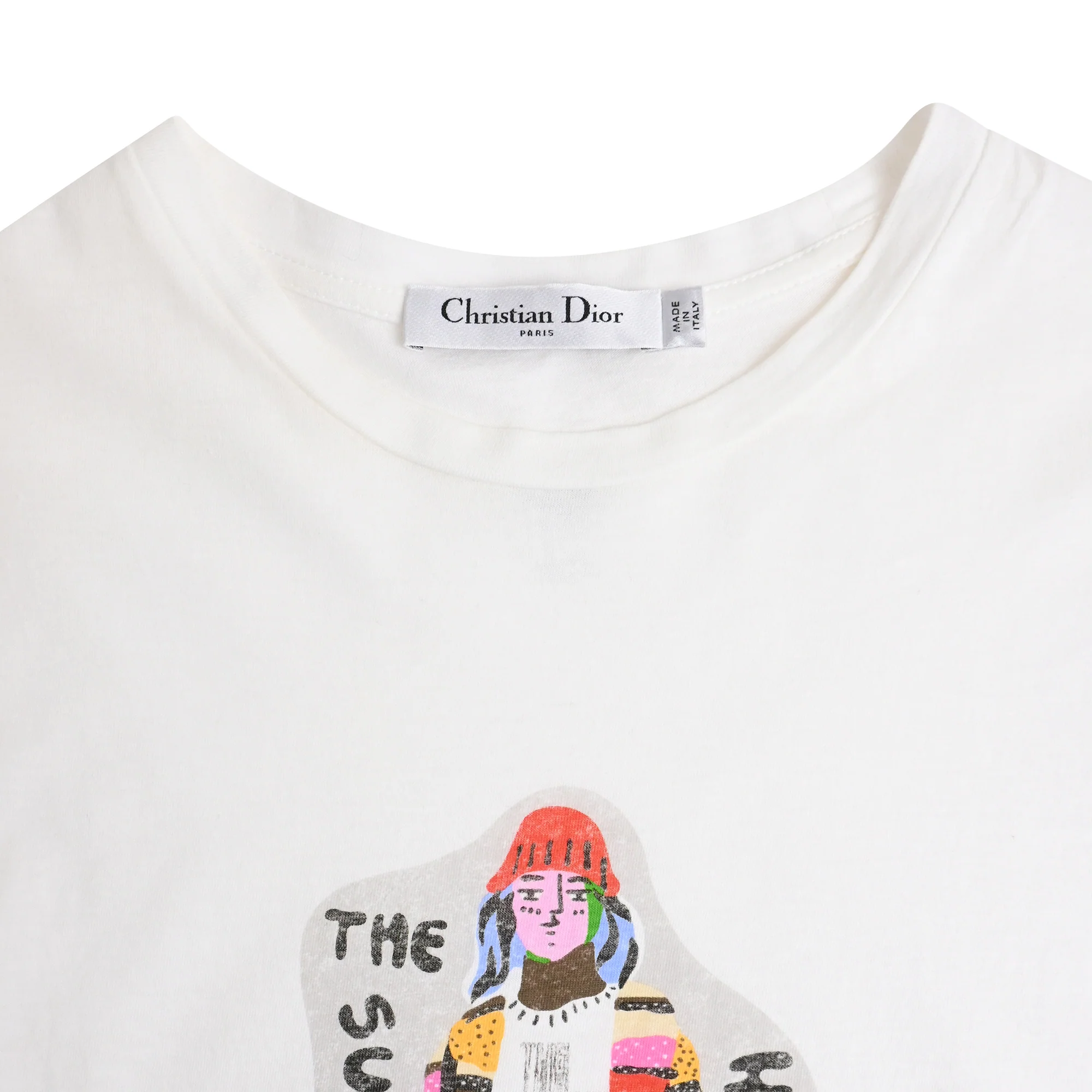 Women's Dior The Subversive Stitch Printed T-shirt in White Cotton - Image 5