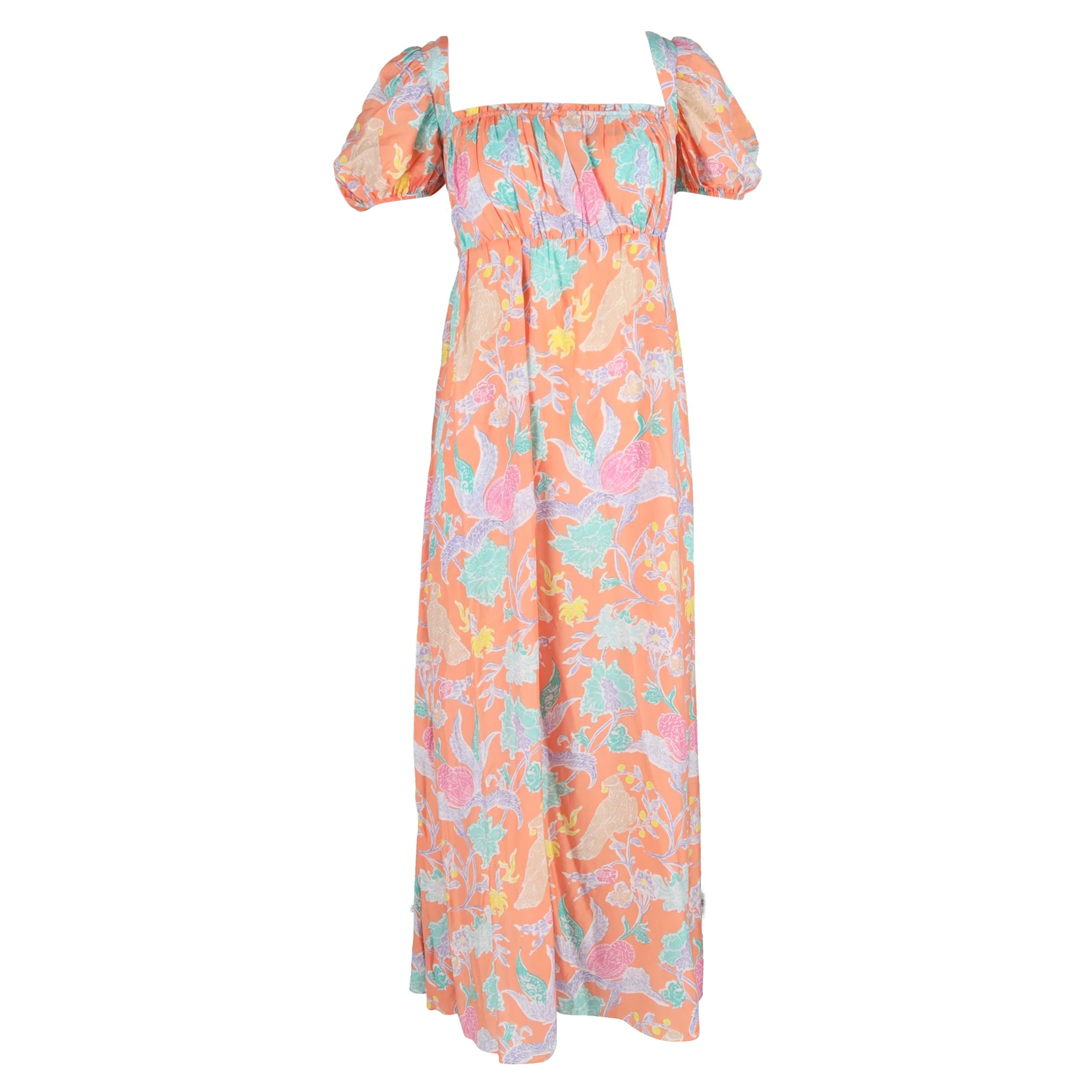 Women's Diane von Furstenberg Dhalia Maxi Dress in Orange Cotton
