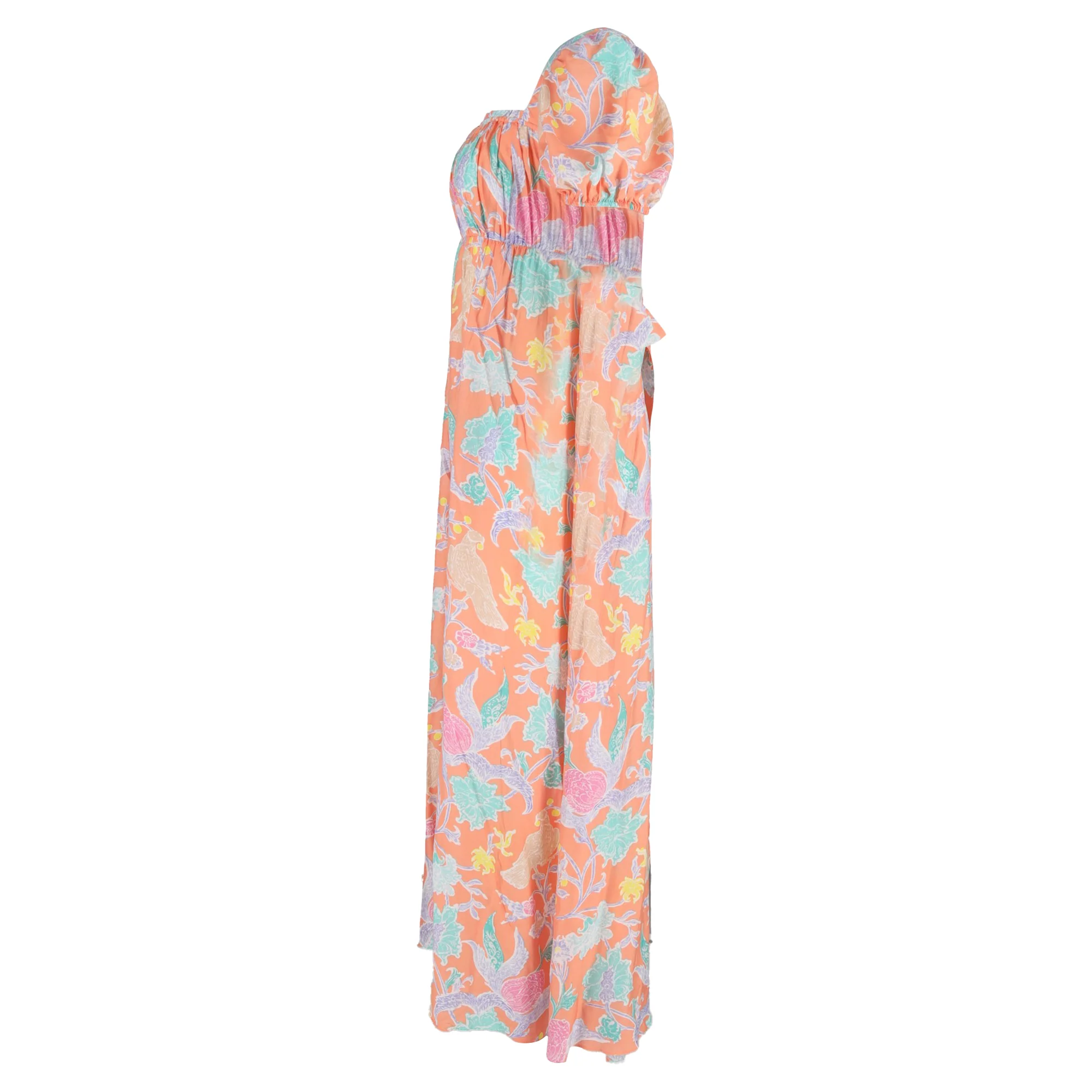 Women's Diane von Furstenberg Dhalia Maxi Dress in Orange Cotton - Image 2