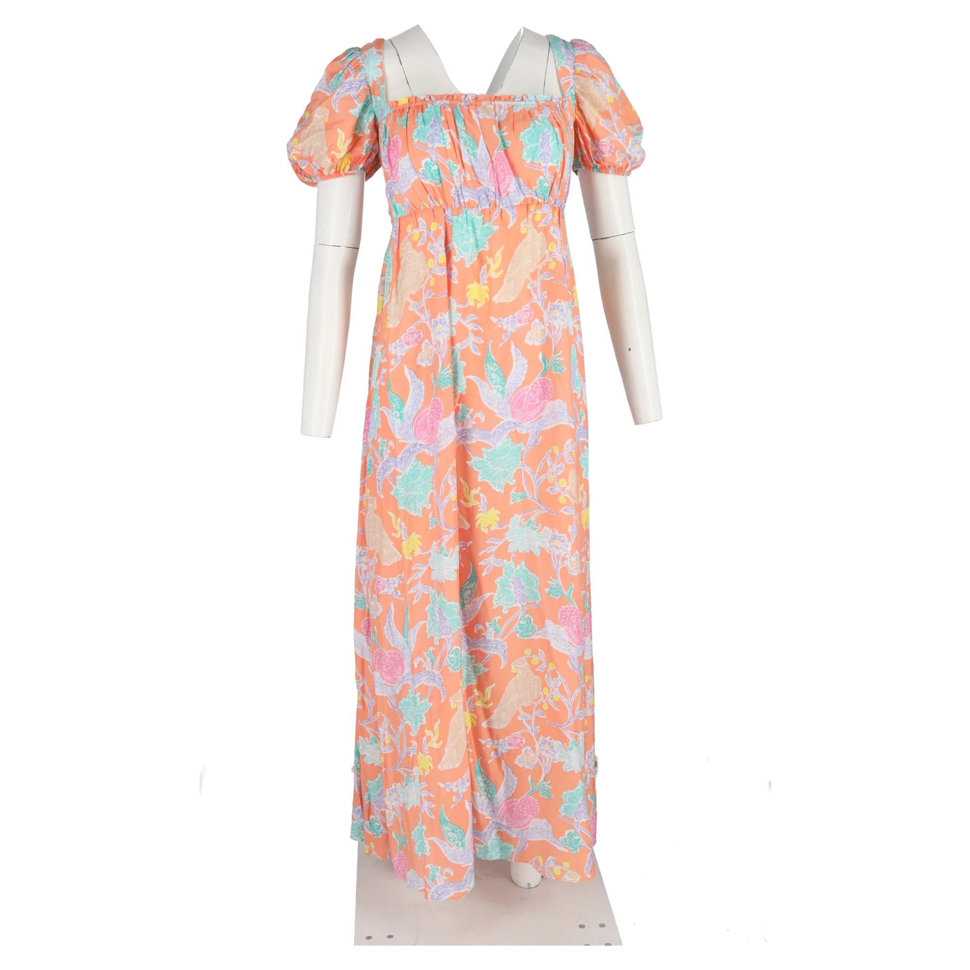 Women's Diane von Furstenberg Dhalia Maxi Dress in Orange Cotton - Image 4