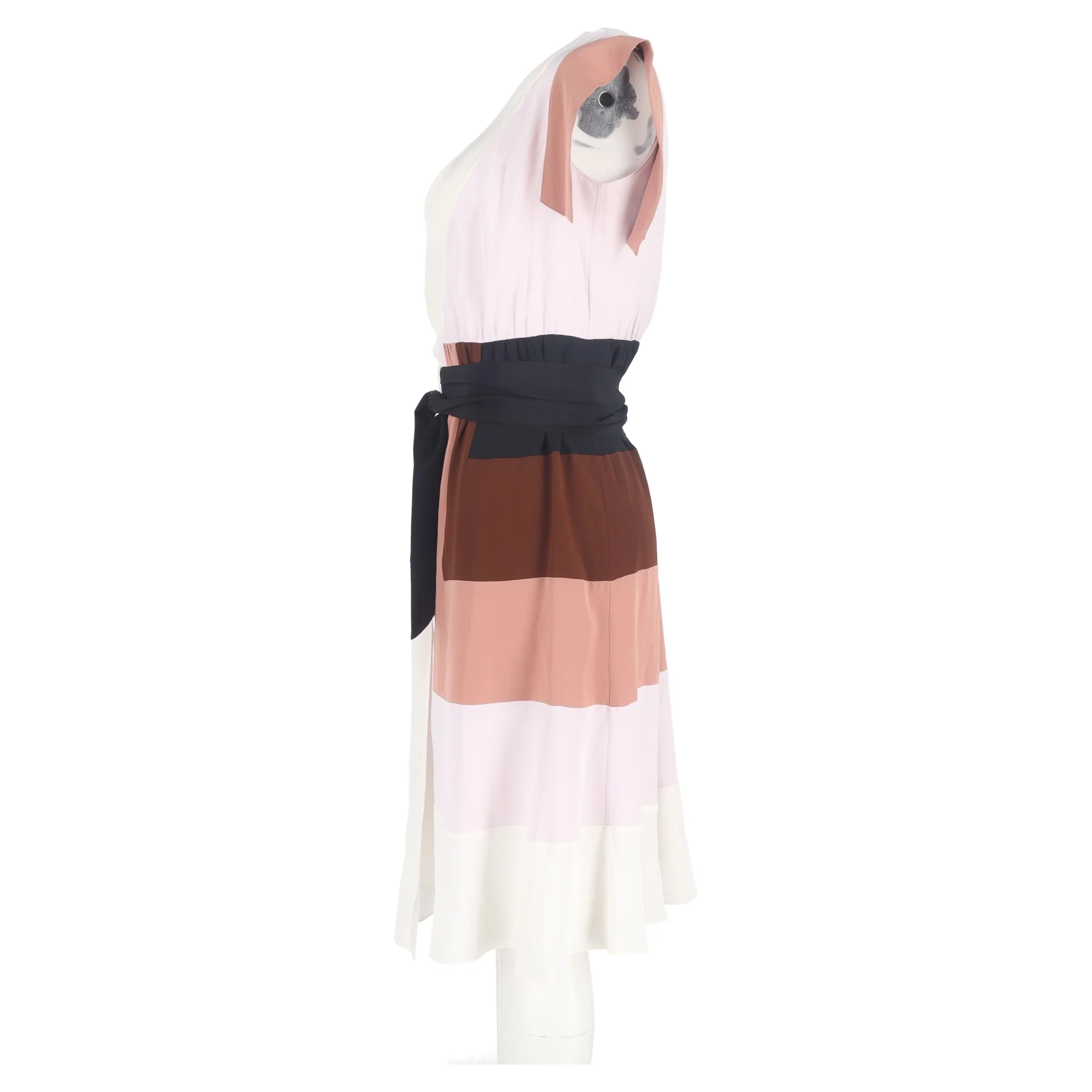 Women's Diane von Furstenberg Ingrid Colour-Block Crepe De Chine Wrap Dress In Multicolour Silk - Image 5