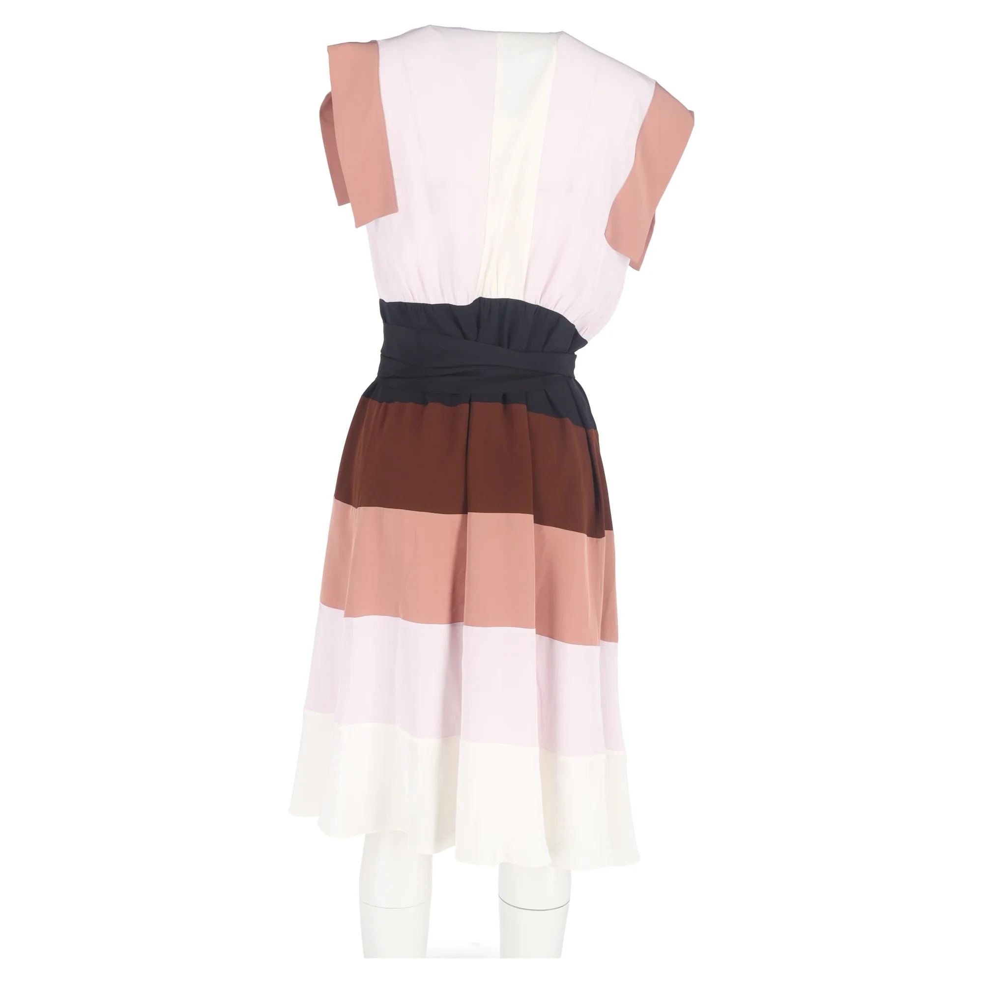 Women's Diane von Furstenberg Ingrid Colour-Block Crepe De Chine Wrap Dress In Multicolour Silk - Image 6