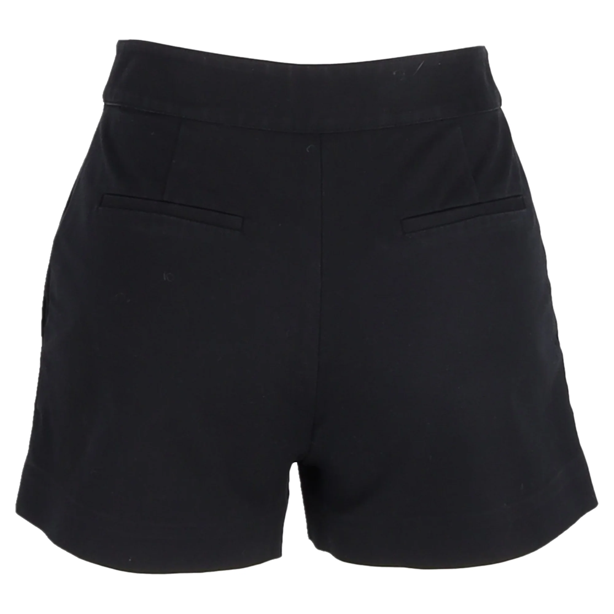 Women's Diane von Furstenberg Logo Embroidered Shorts in Black Cotton - Image 3