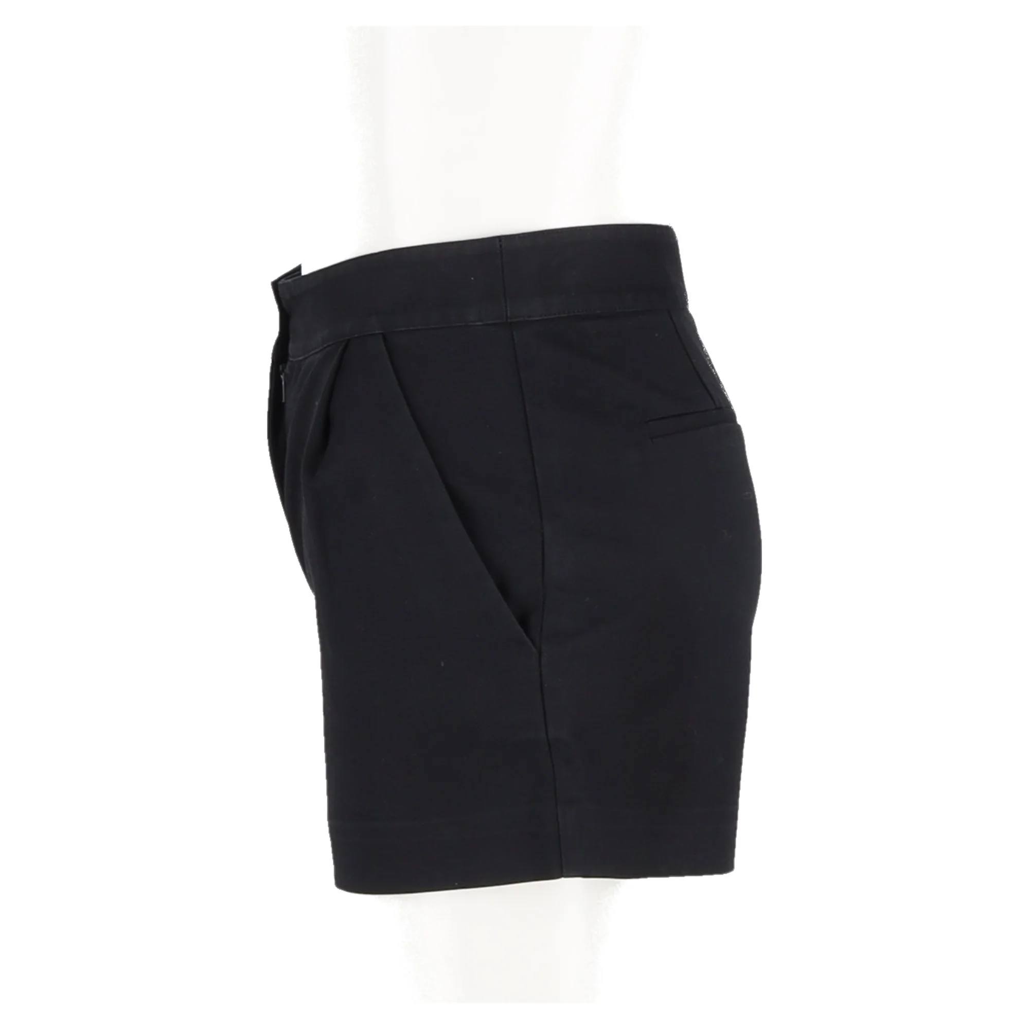 Women's Diane von Furstenberg Logo Embroidered Shorts in Black Cotton - Image 5