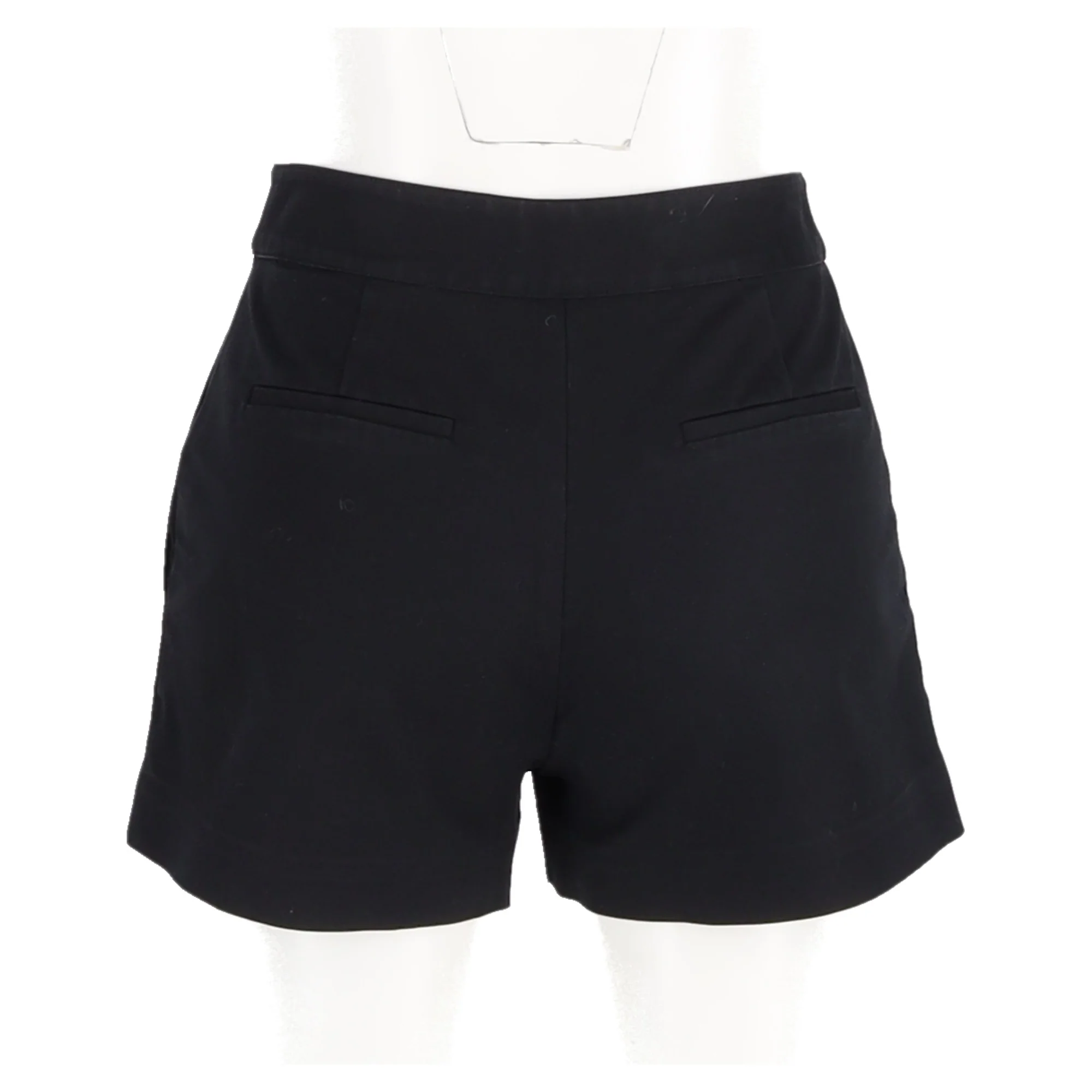 Women's Diane von Furstenberg Logo Embroidered Shorts in Black Cotton - Image 6