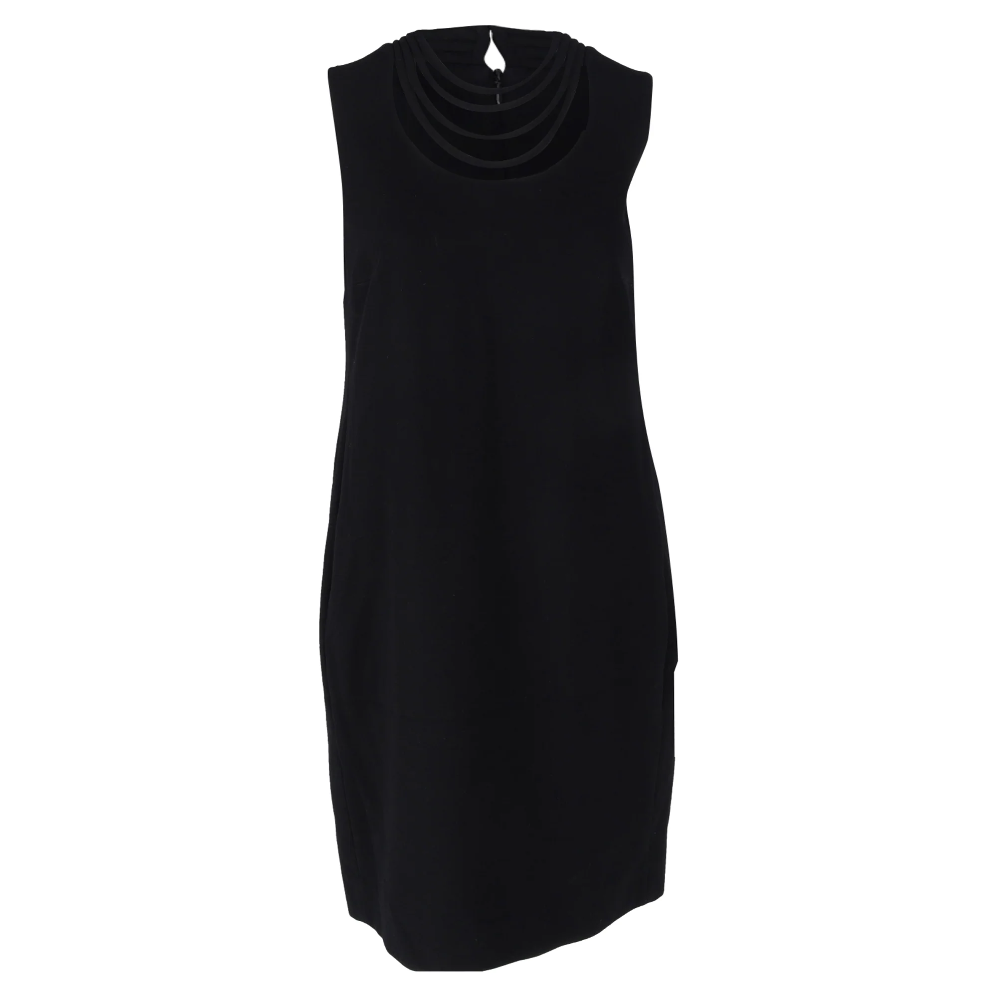 Women's Diane von Furstenberg Noralie Sleeveless Shift Dress in Black Polyester