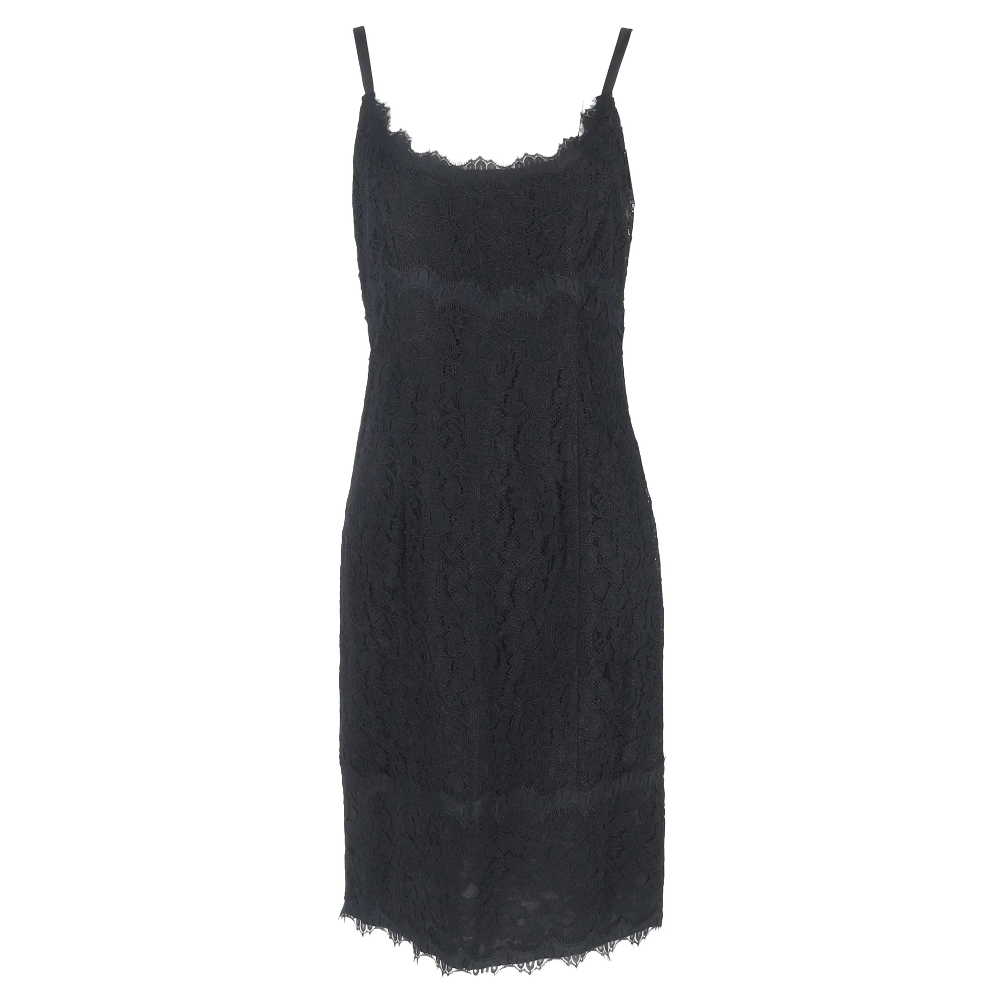 Women's Diane Von Furstenberg Olivia Mini Slip Dress in Black Triacetate